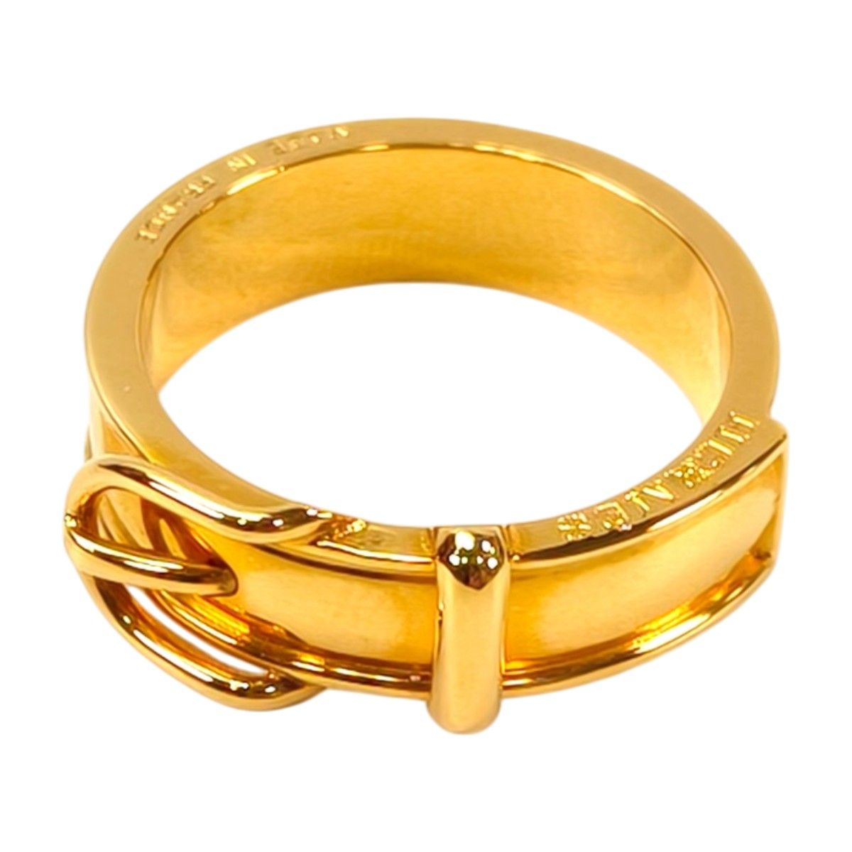 美品エルメスベルトモチーフ スカーフリング HERMES エルメス ベルトモチーフ スカーフリング ゴールド 管理番号