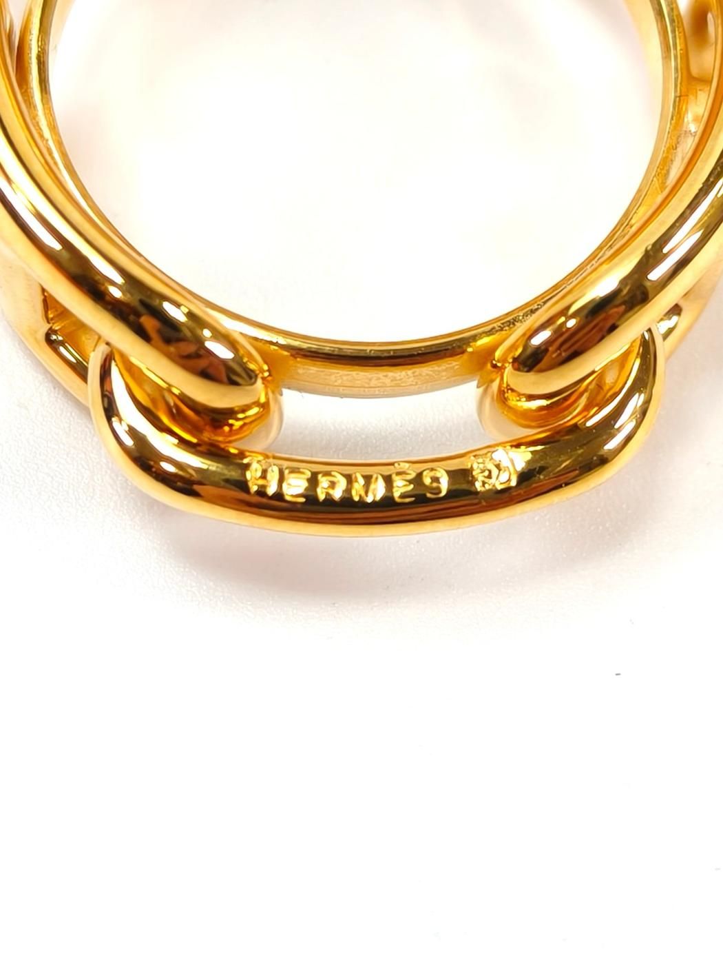 HERMES エルメス シェーヌダンクル スカーフリング ゴールド 管理番号