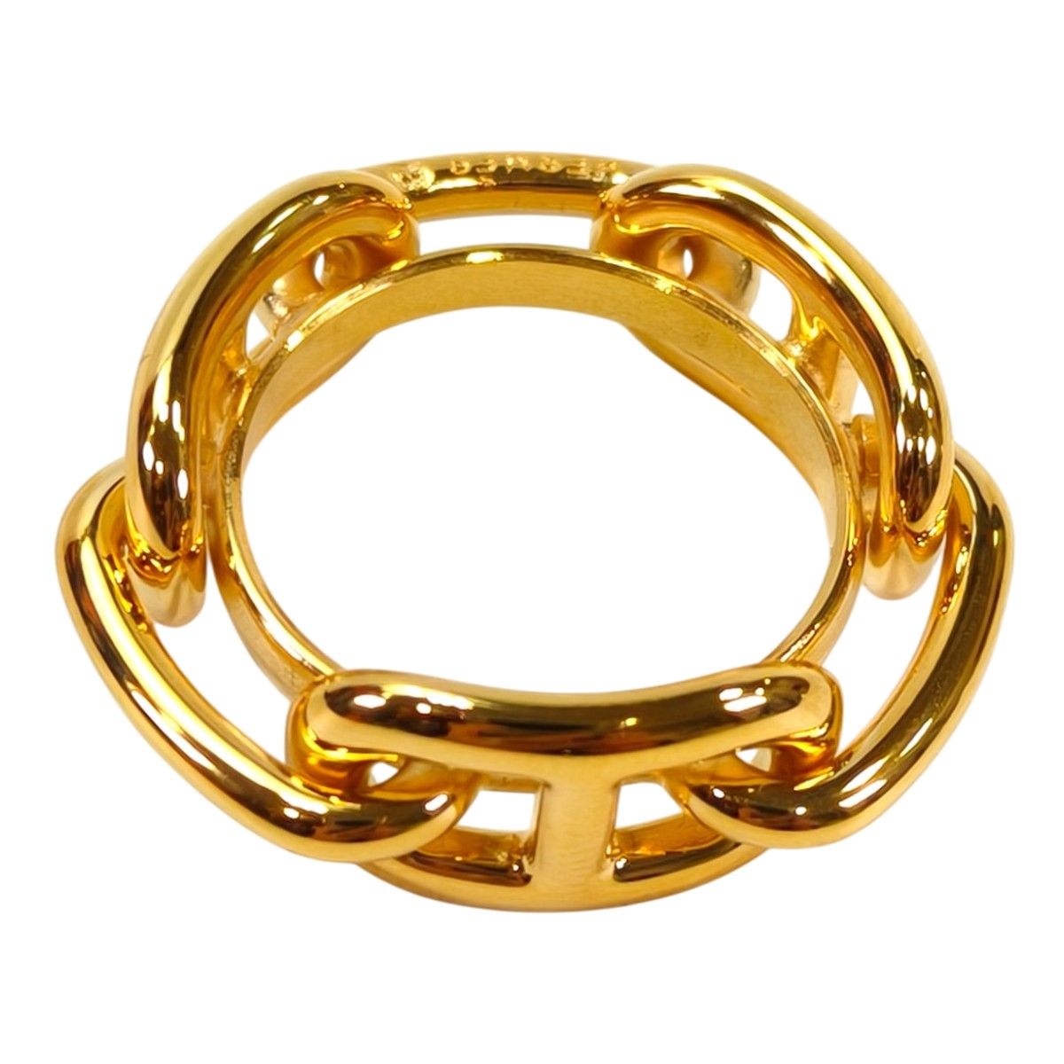 エルメス　シェーヌダンクル スカーフリング スカーフリング 90 《シェーヌ・ダンクル・トレッセ》 - グレー