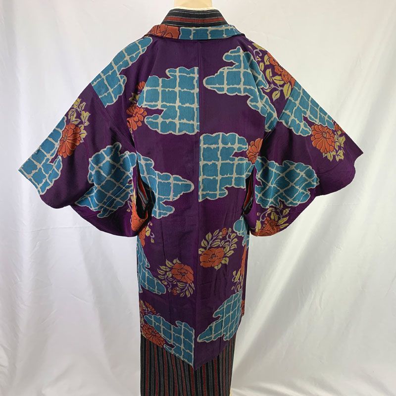 9 アンティーク銘仙着物8枚羽織1枚おまとめ売り材料正絹 9 アンティーク銘仙着物8枚羽織1枚おまとめ売り材料正絹