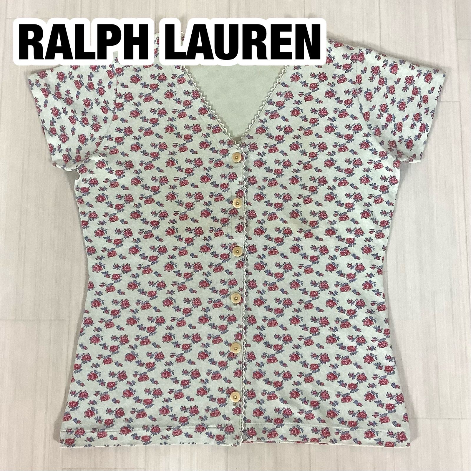 美品】RALPH LAUREN ラルフローレン 半袖トップス カットソー レース付
