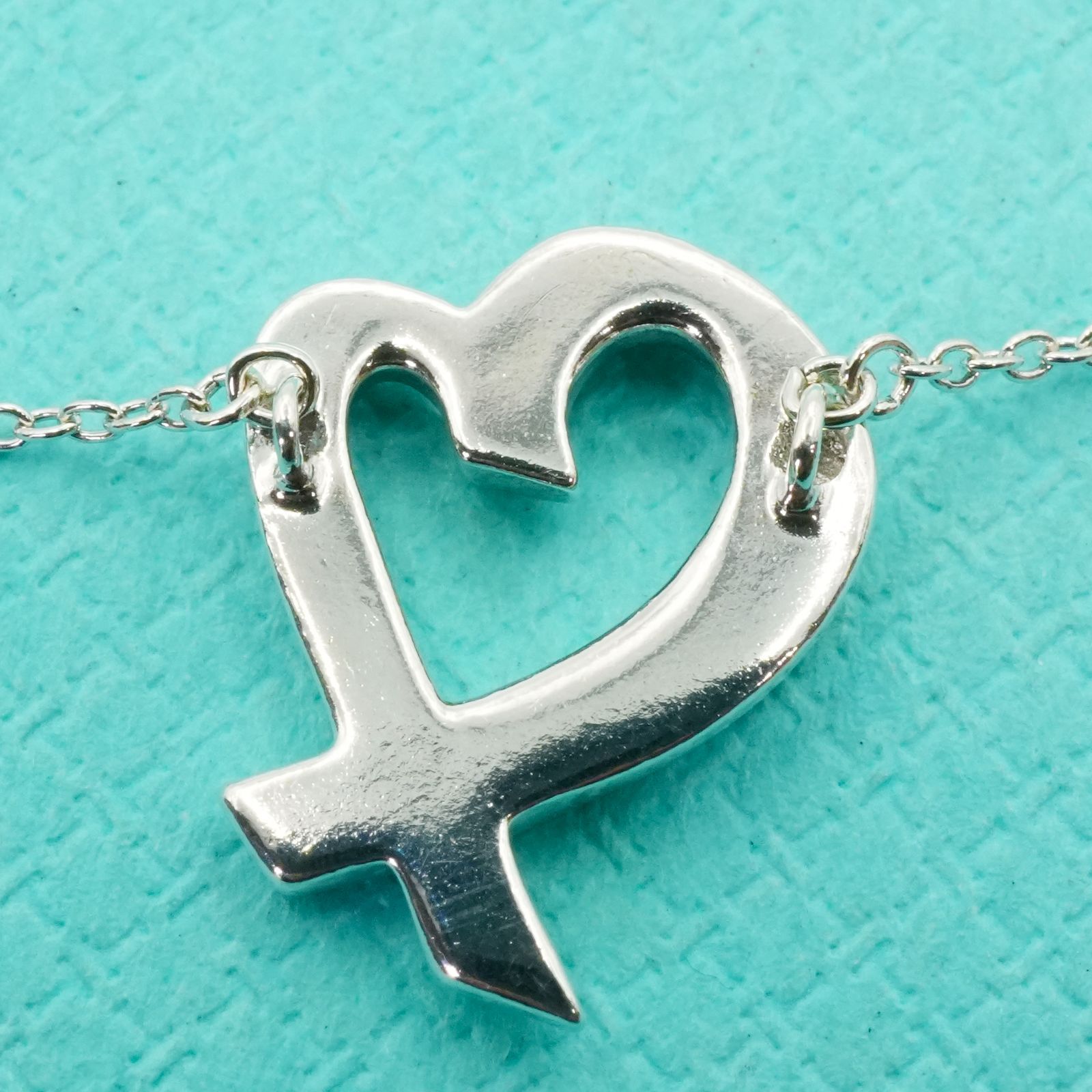 極美品 ティファニー ラビングハート ダイヤ ネックレス シルバー925 極美品ティファニー 1Pダイヤモンド ラビングハート ネックレス/25