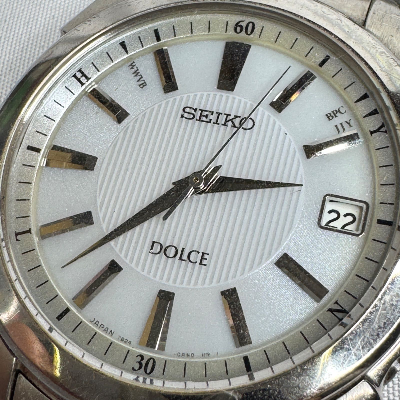 動作OK/チタン】セイコー ドルチェ 電波ソーラー 7B24-0AG0 メンズ