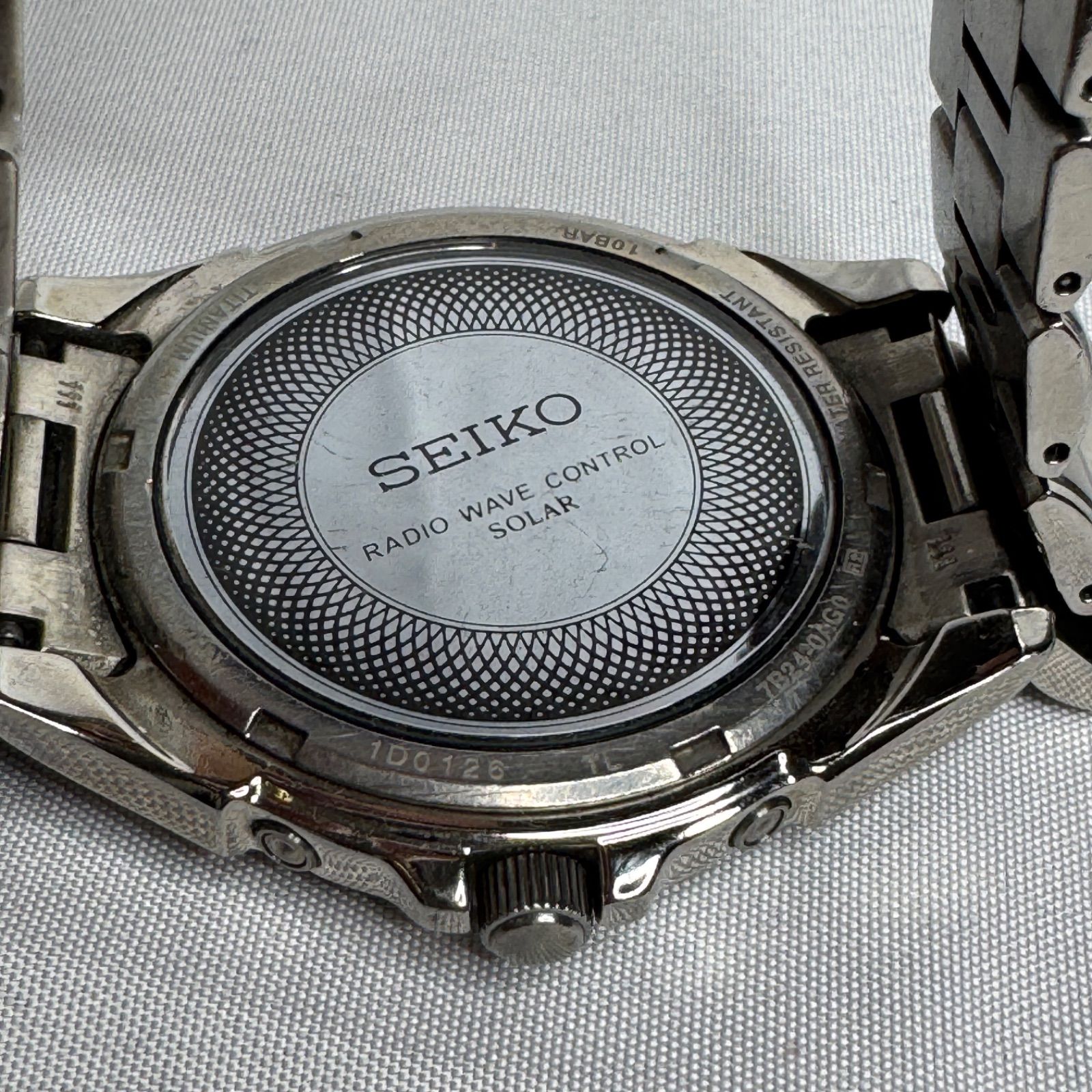 動作OK/チタン】セイコー ドルチェ 電波ソーラー 7B24-0AG0 メンズ