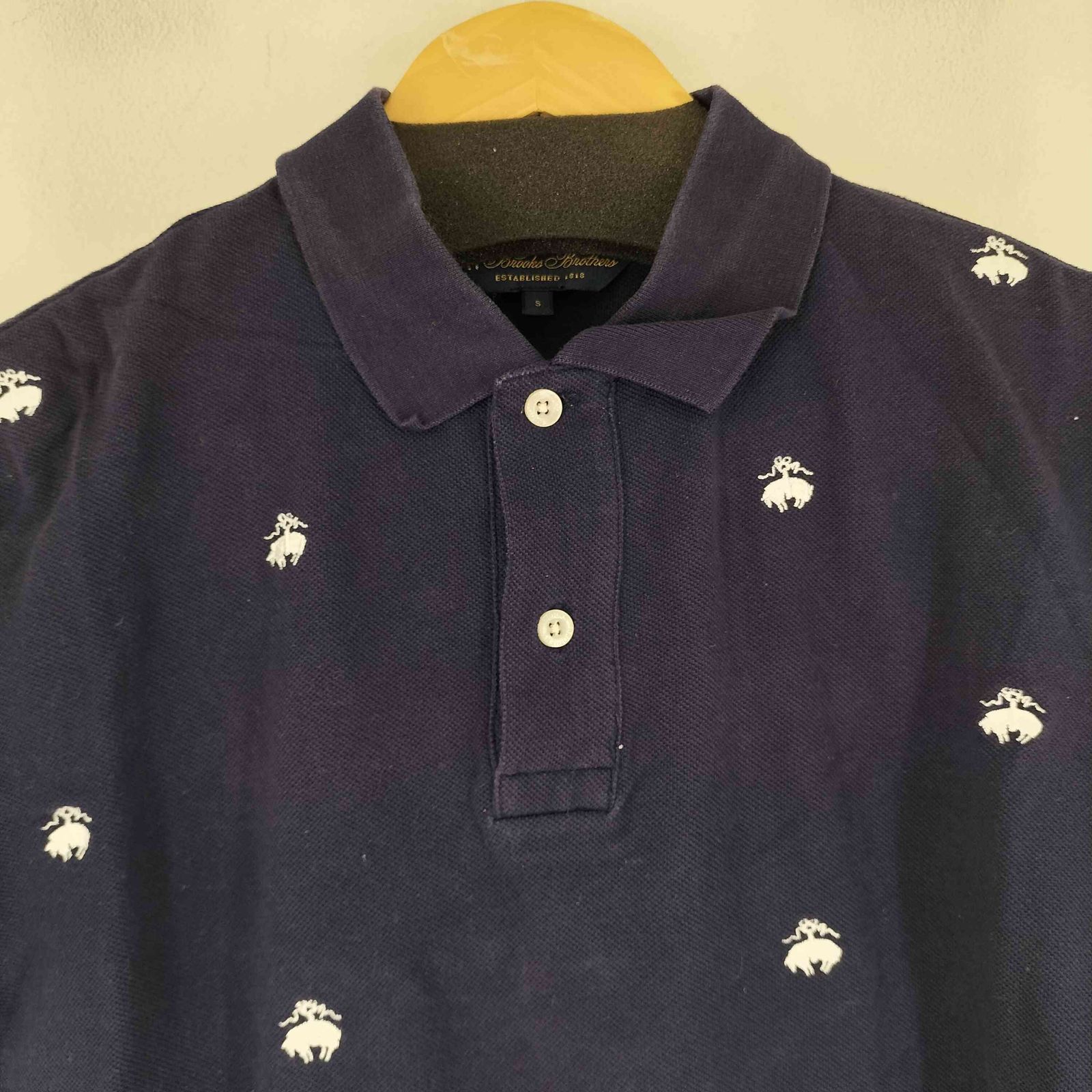 ブルックスブラザーズ BROOKS BROTHERS 刺繍デザイン S/S ポロシャツ