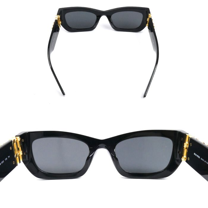 MIUMIU ミュウミュウ ロゴ グリンプス サングラス アクセサリー 黒 小物 MIUMIU ミュウミュウ ロゴ グリンプス サングラス アクセサリー 黒