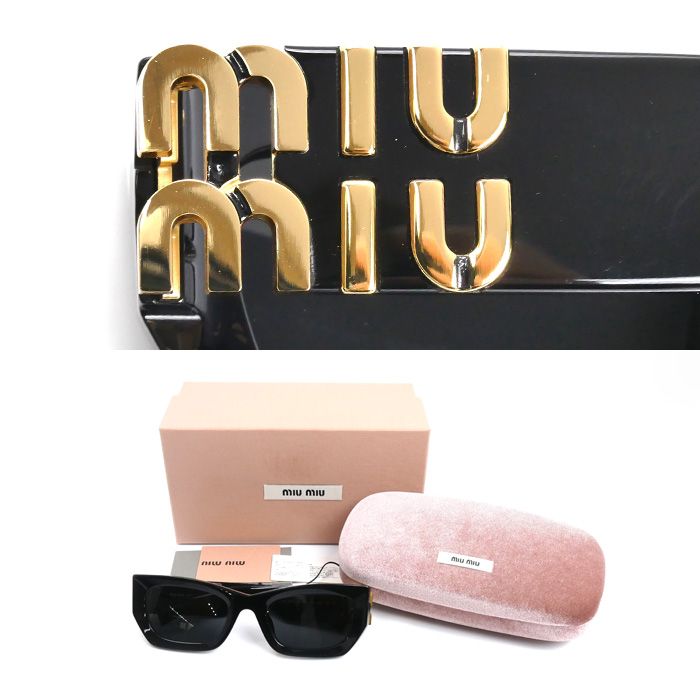 MIUMIU ミュウミュウ スクエア グリンプス サングラス ブラック