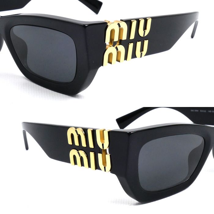 miumiu ミュウミュウ グリンプス サングラス MIUMIU ミュウミュウ スクエア グリンプス サングラス ブラック