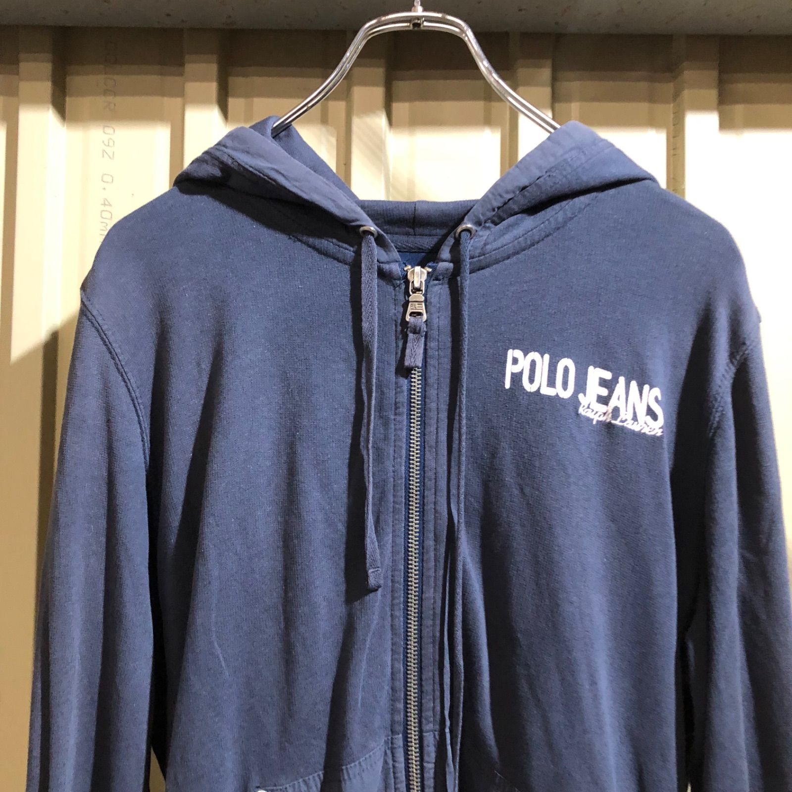 1244 POLO JEANS CO. RALPH LAUREN ジップアップパーカー ネイビー L