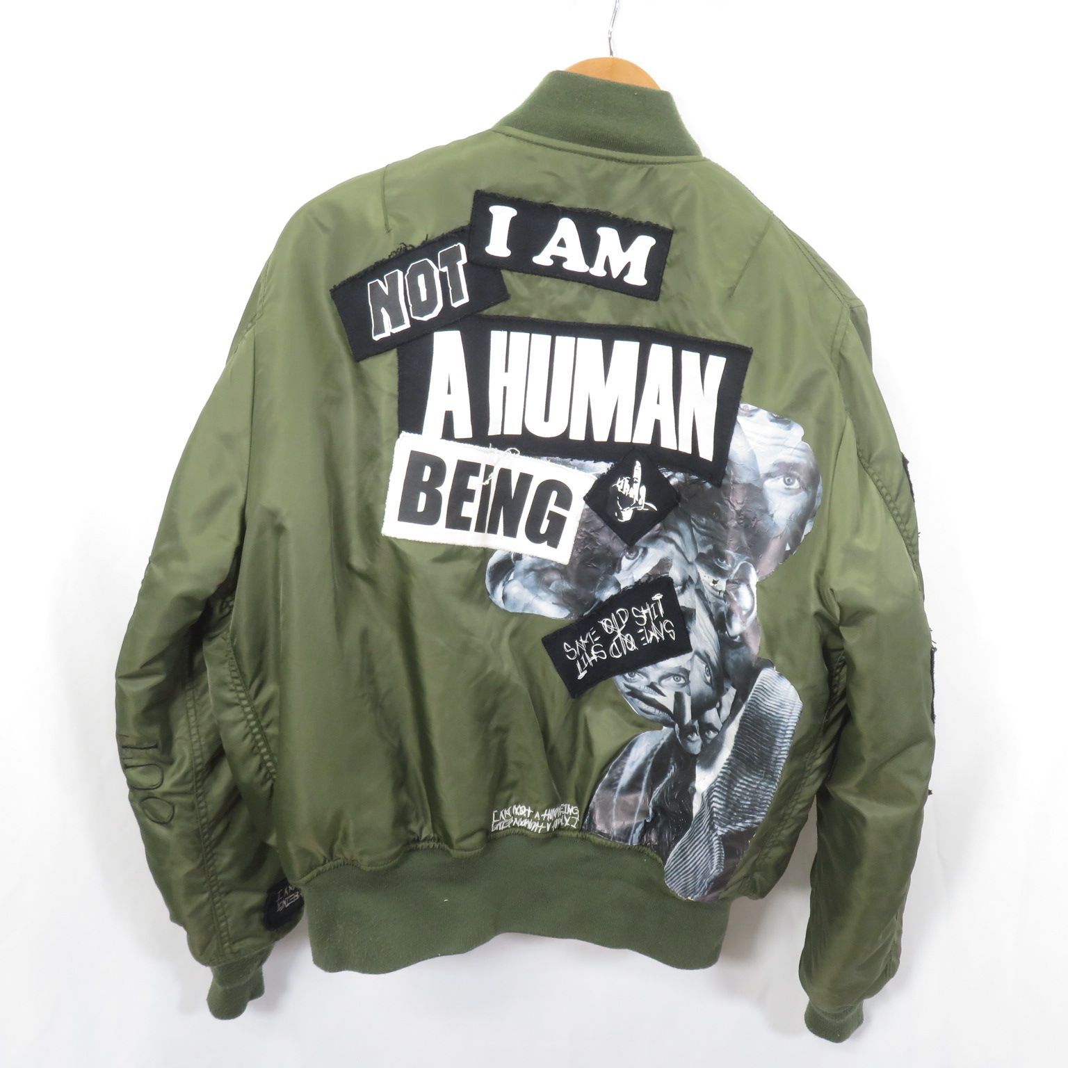 I AM NOT A HUMANBEING アウトパッチ MA-1 フライトジャケット - メルカリ
