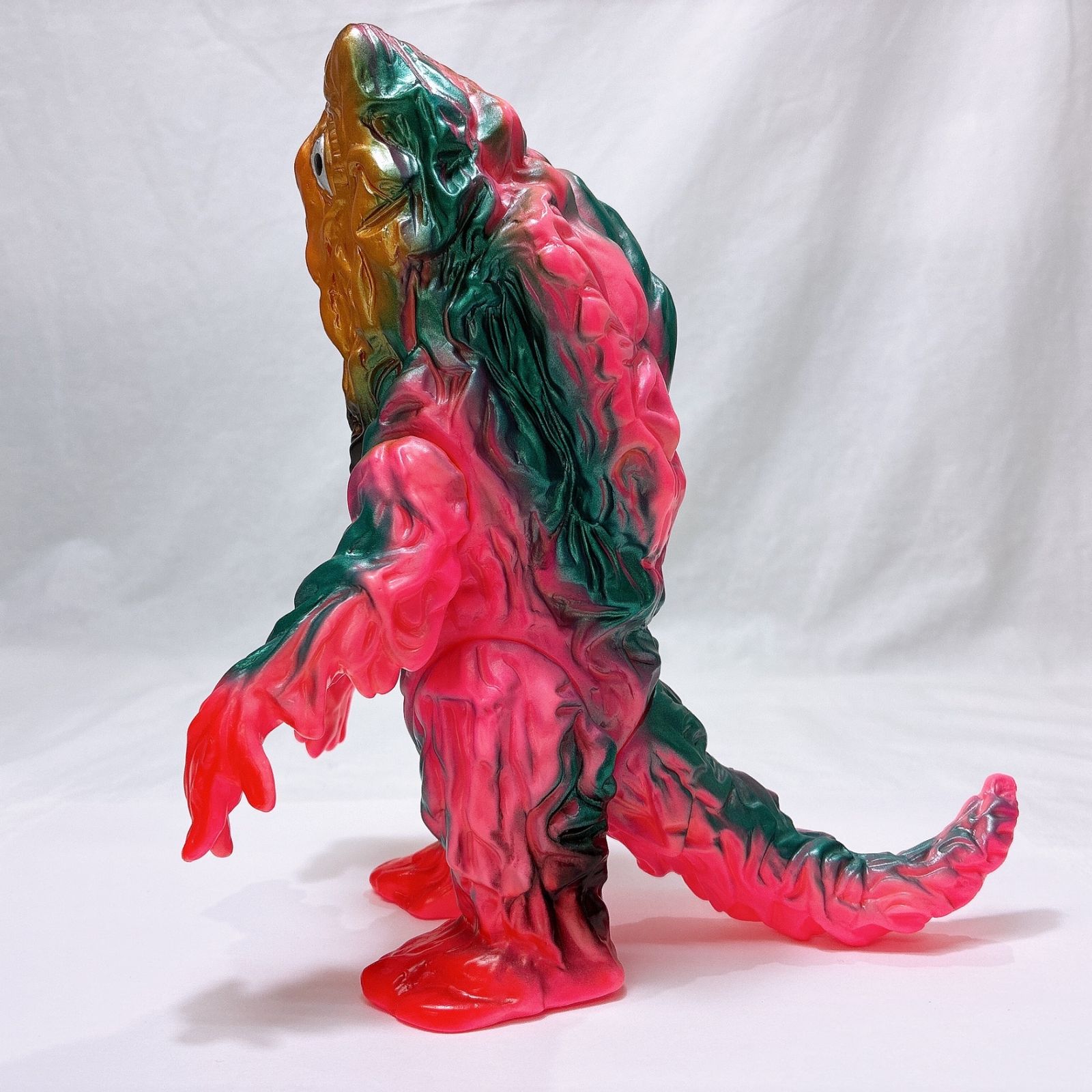 ブルマァク 復刻 ヘドラ (蛍光ピンク・顔メタリックゴールド) ソフビ