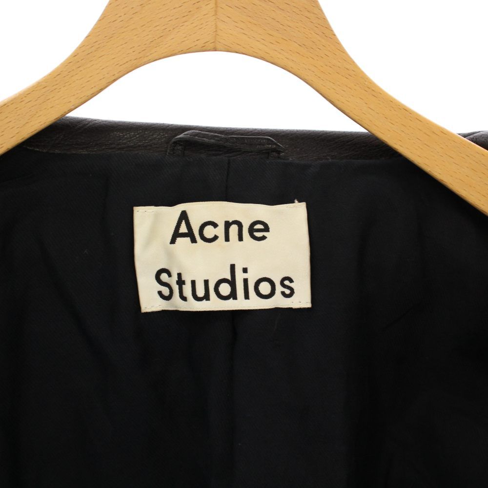 美品✨アクネストゥディオズ MOCK ダブルライダース ジャケット ブラック 革 楽天市場】ACNE STUDIOS アクネストゥディオズ MOCK レザー ダブル