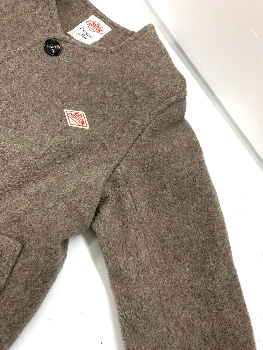 DANTON ダントン ウールモッサ ノーカラー コート 節約 ジャケット