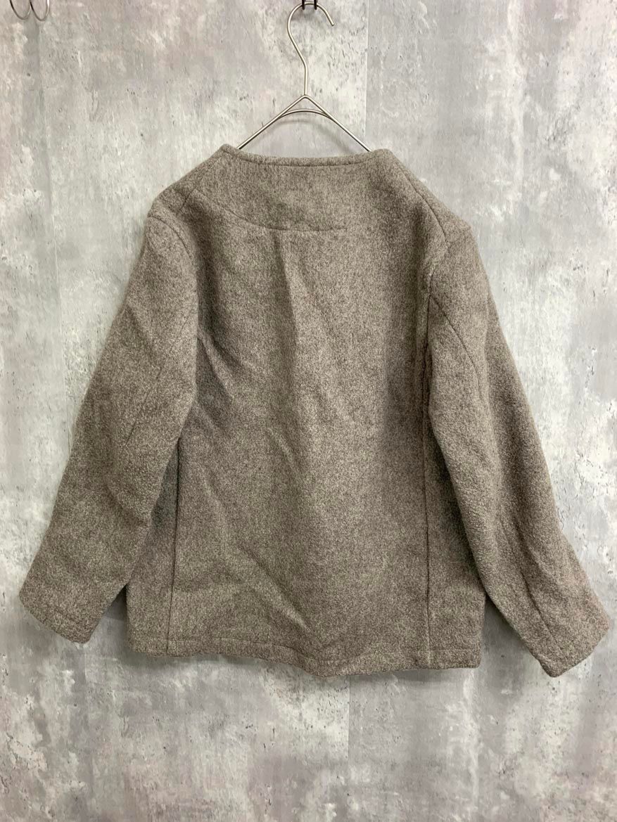 DANTON ダントン ウールモッサ ノーカラー コート 節約 ジャケット