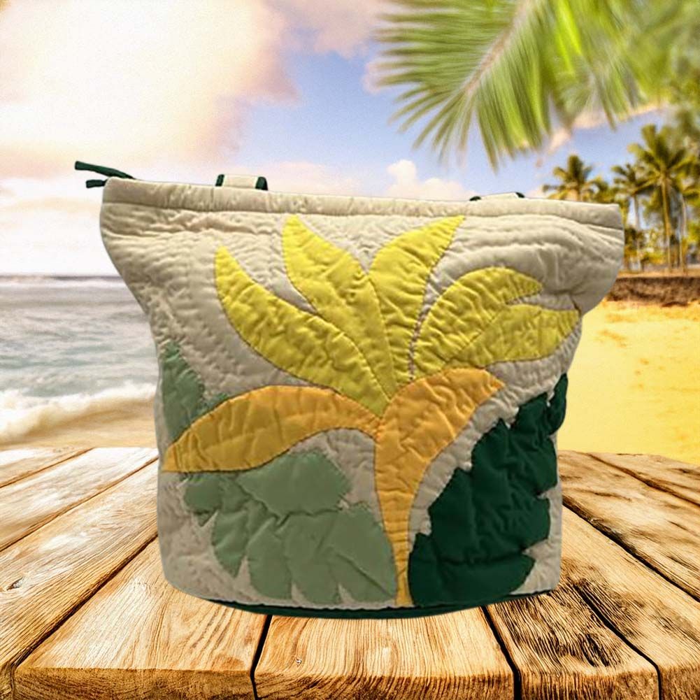 新品】ハワイアンキルト トートバッグ バードオブパラダイス 極楽鳥花