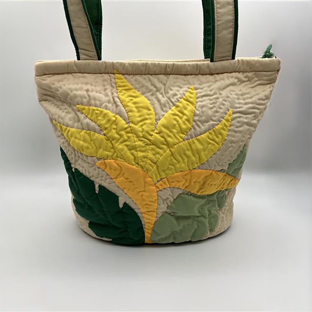 新品】ハワイアンキルト トートバッグ バードオブパラダイス 極楽鳥花