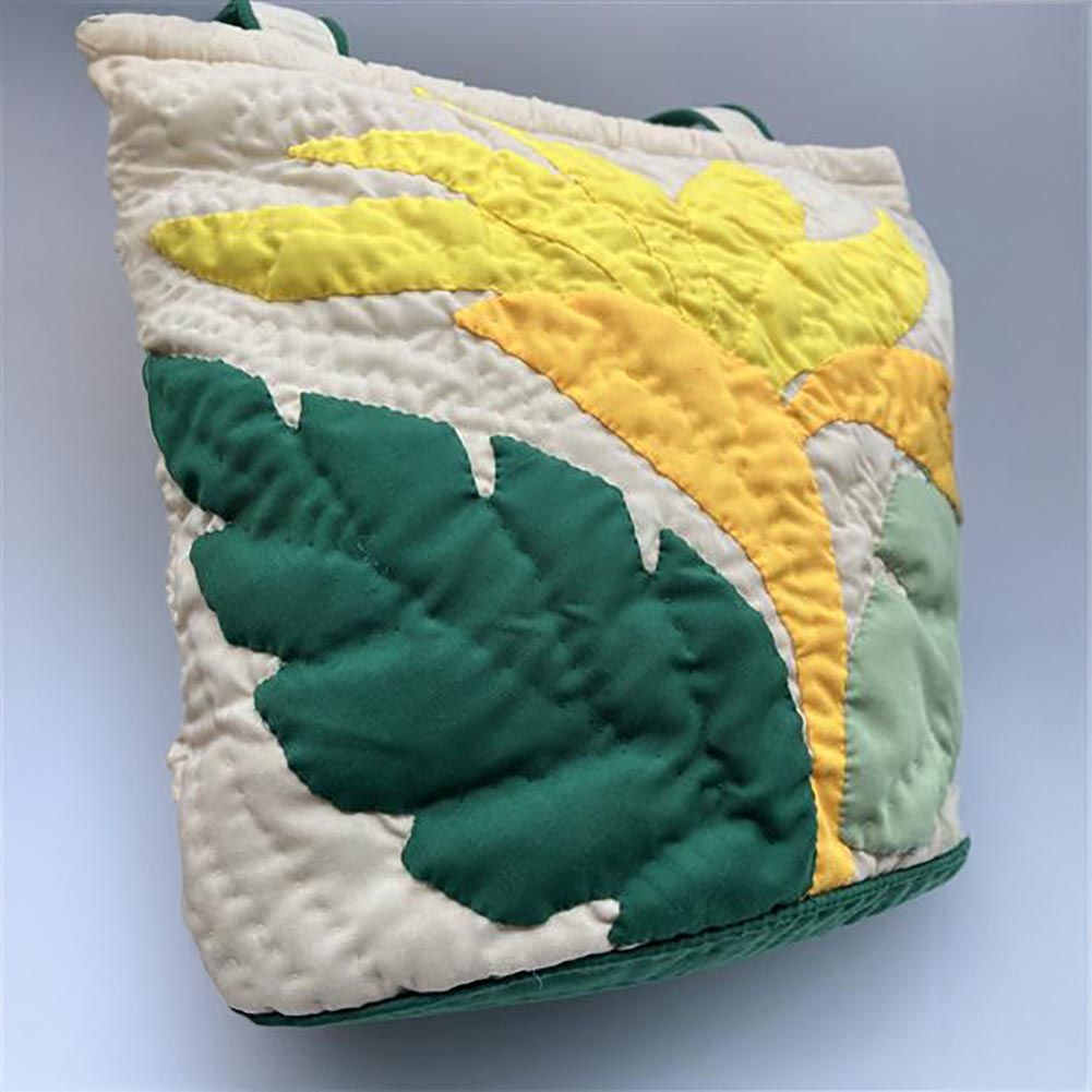 新品】ハワイアンキルト トートバッグ バードオブパラダイス 極楽鳥花