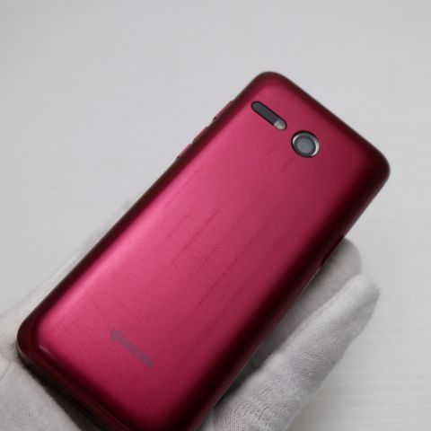 美品 かんたんケータイ ライト KYF43 ワインレッド スマホ 白ロム 本体