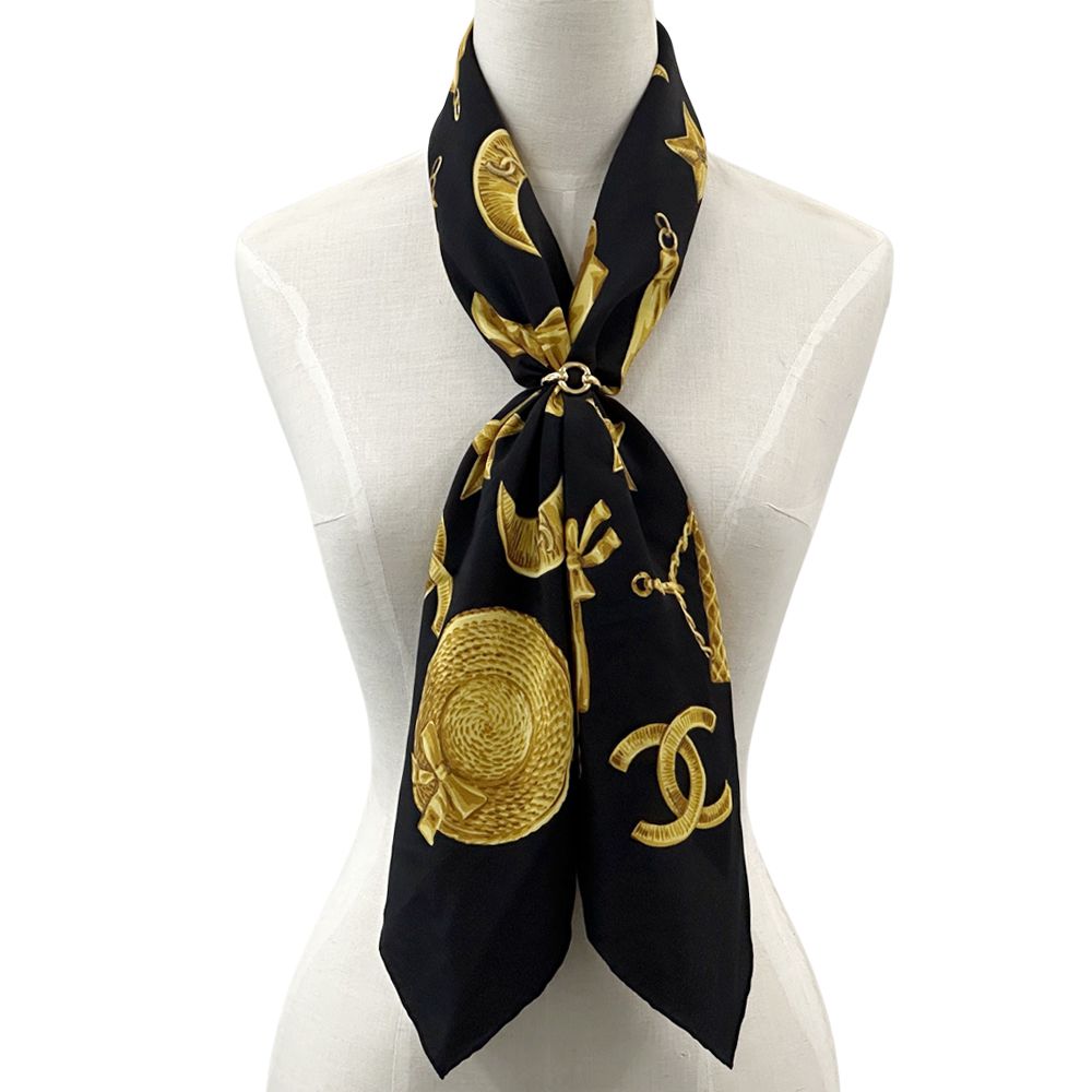CHANEL スカーフ　レディース　ヴィンテージ 楽天市場】シャネル CHANEL 大判 ヴィンテージチェーン柄 スカーフ