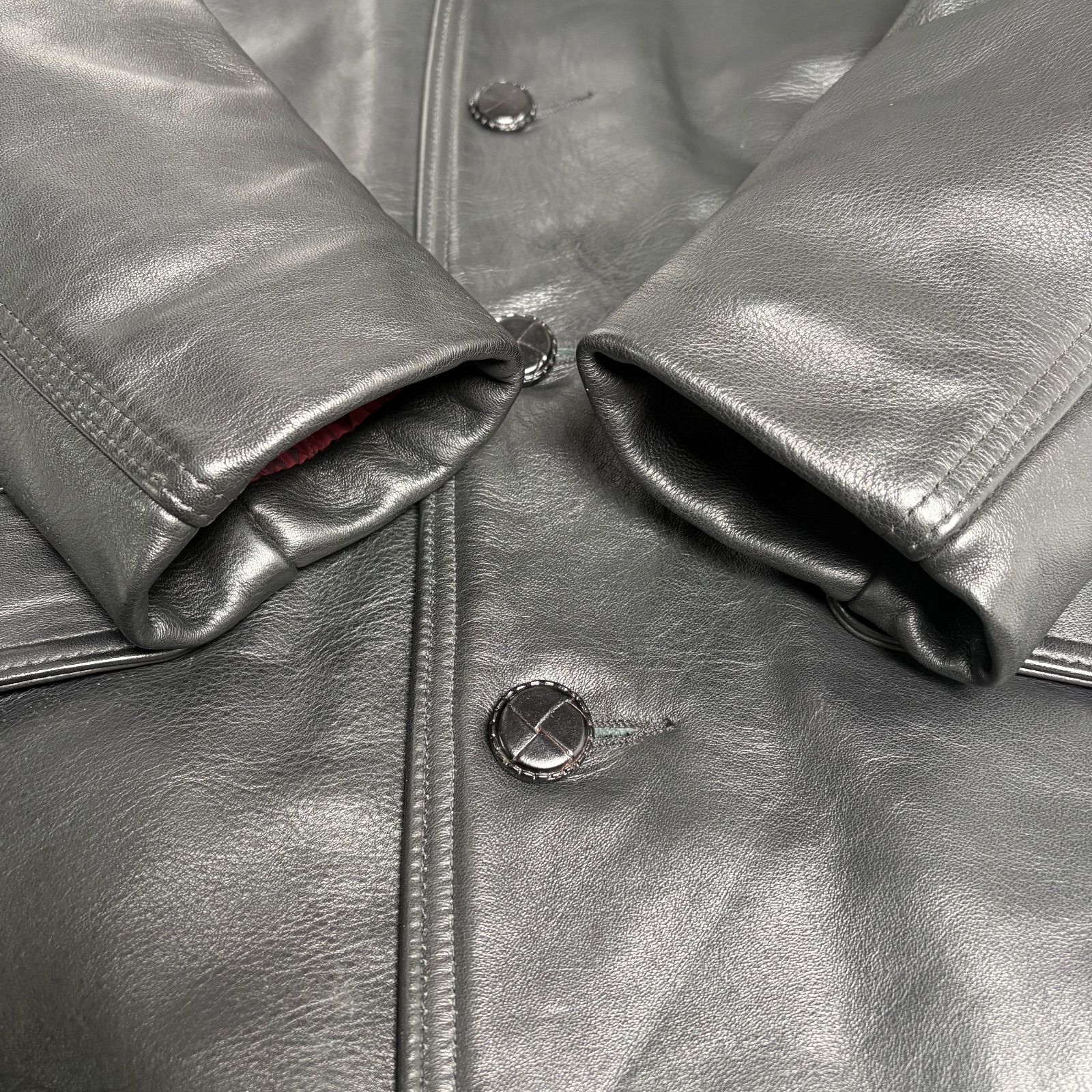 米国製】Schott レザージャケット 黒 36 カーコート 本革 - メルカリ