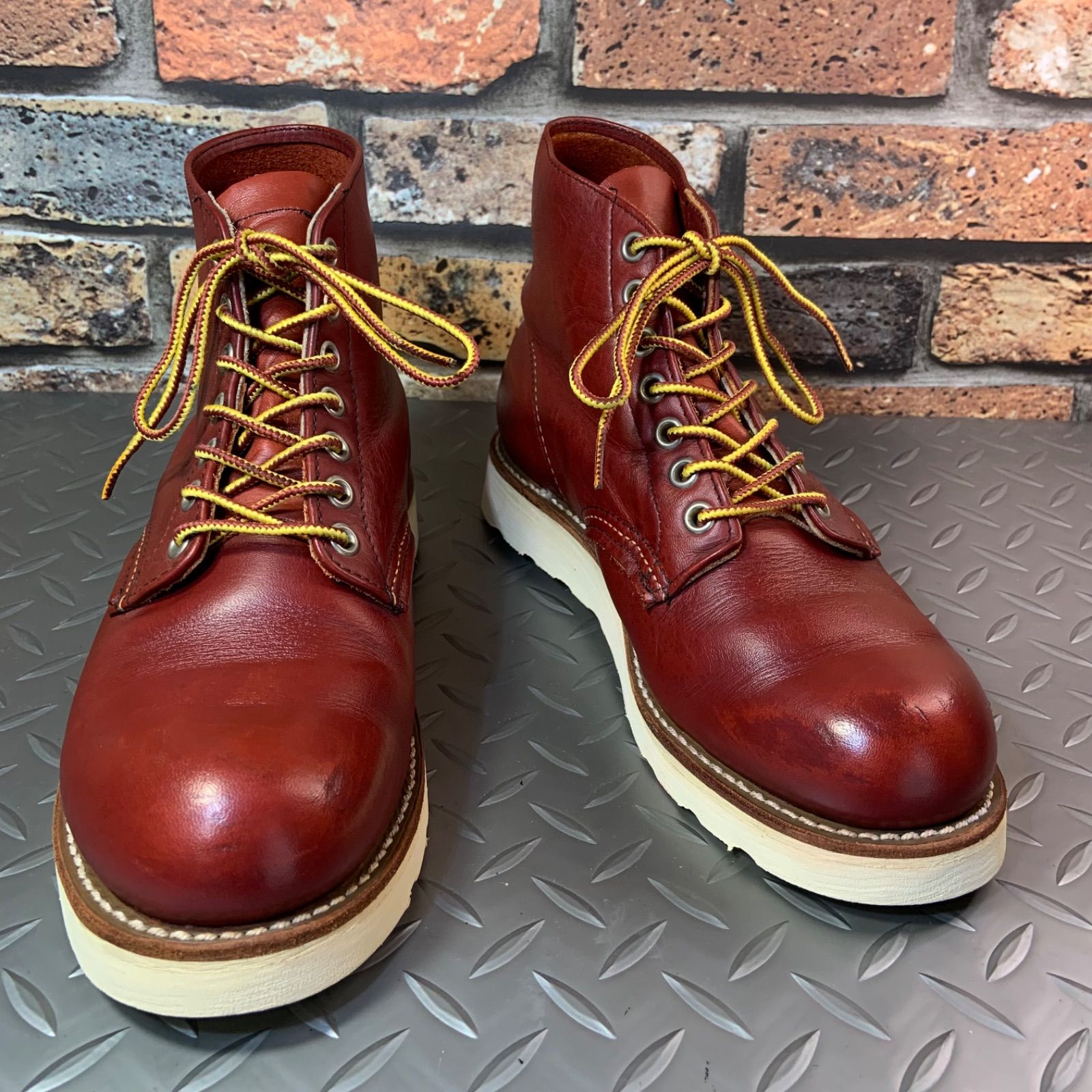 REDWING 　8166 　アイリッシュセッター　四角犬　ワークブーツ　1999年製　US6.5D　JP24.5　レッドウイング　VINTAGE　アメリカ製　(25L5-8166-65)