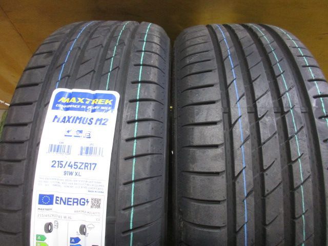 中古】 送料込み エコフォルム 215/45R17 ラヂアルタイヤ4本SET