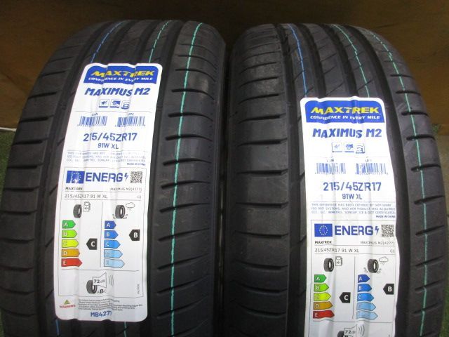 中古】 送料込み エコフォルム 215/45R17 ラヂアルタイヤ4本SET