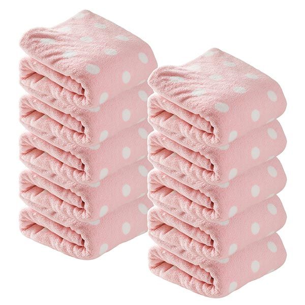 マイクロファイバータオル ラパン バスタオル 5枚セット 肌触り 吸水 速乾 バス ふんわり バスタオルセット ドットピンク[離島配送不可]