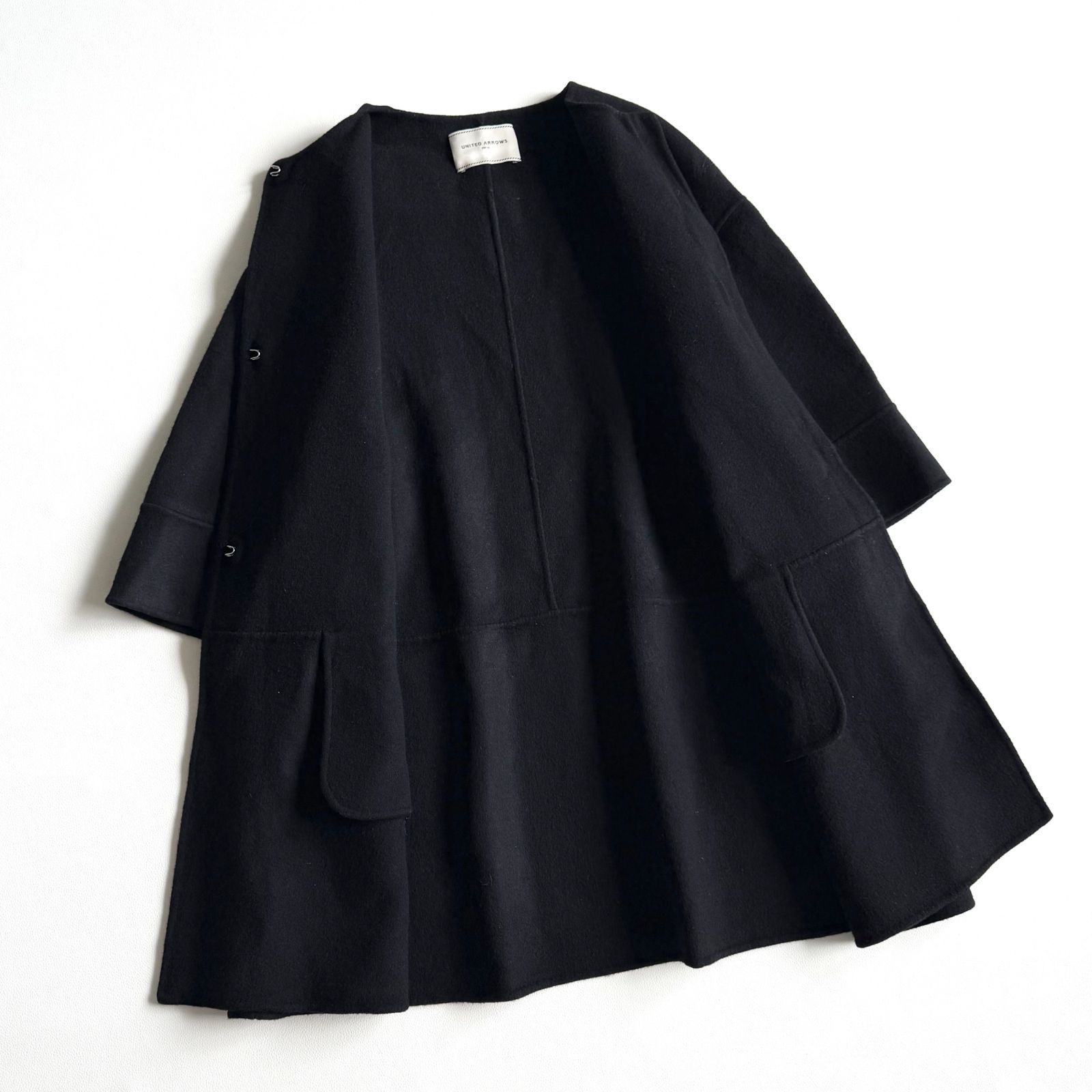 UNITED ARROWS ユナイテッドアローズ リバーコート ブラック 36 ノー