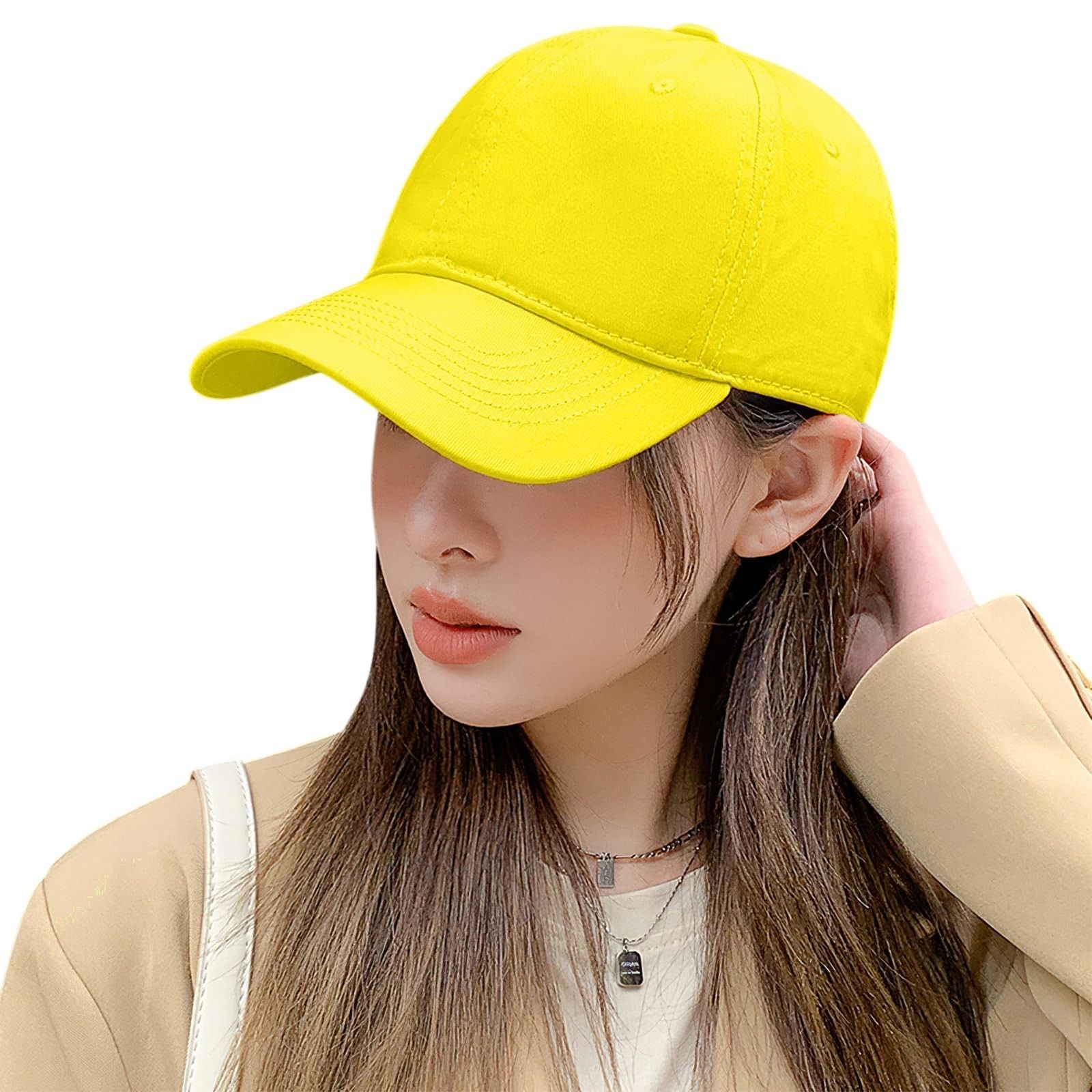 【人気商品】小顔効果 深め シンプル 型崩れない おしゃれ 紫外線対策 人気 UVカット帽子 野球帽 【コットン100%・UPF50+認定済・美シルエット】 帽子 アウトドア 大きいサイズ 男女兼用 レデ