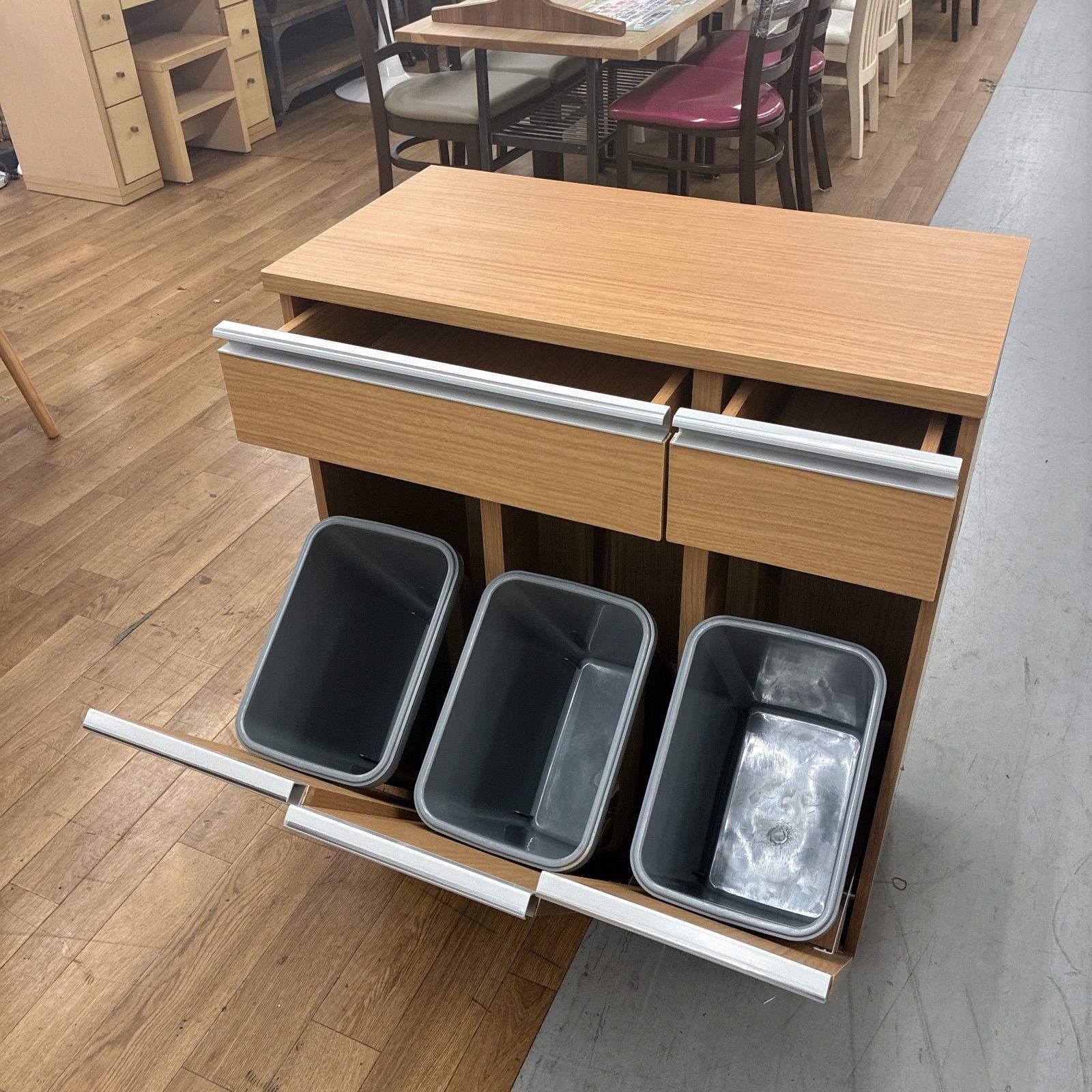 S701 ⭐ NITORI ニトリ 分別ペールカウンター ロモ ゴミ箱 USED 綺麗