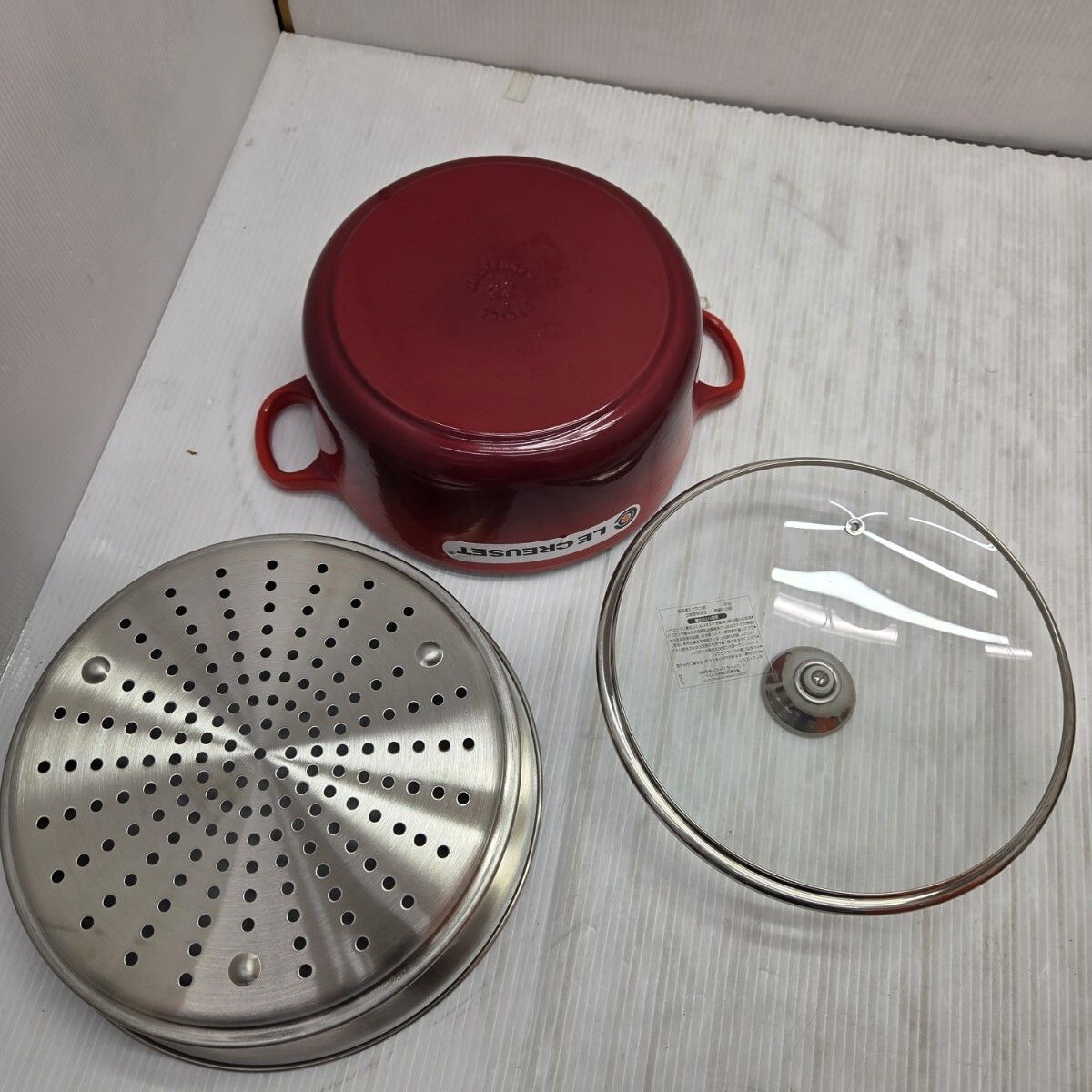 S00832 LE CREUSET ルクルーゼ 両手鍋 スチーマー鍋 22 ココットロンド