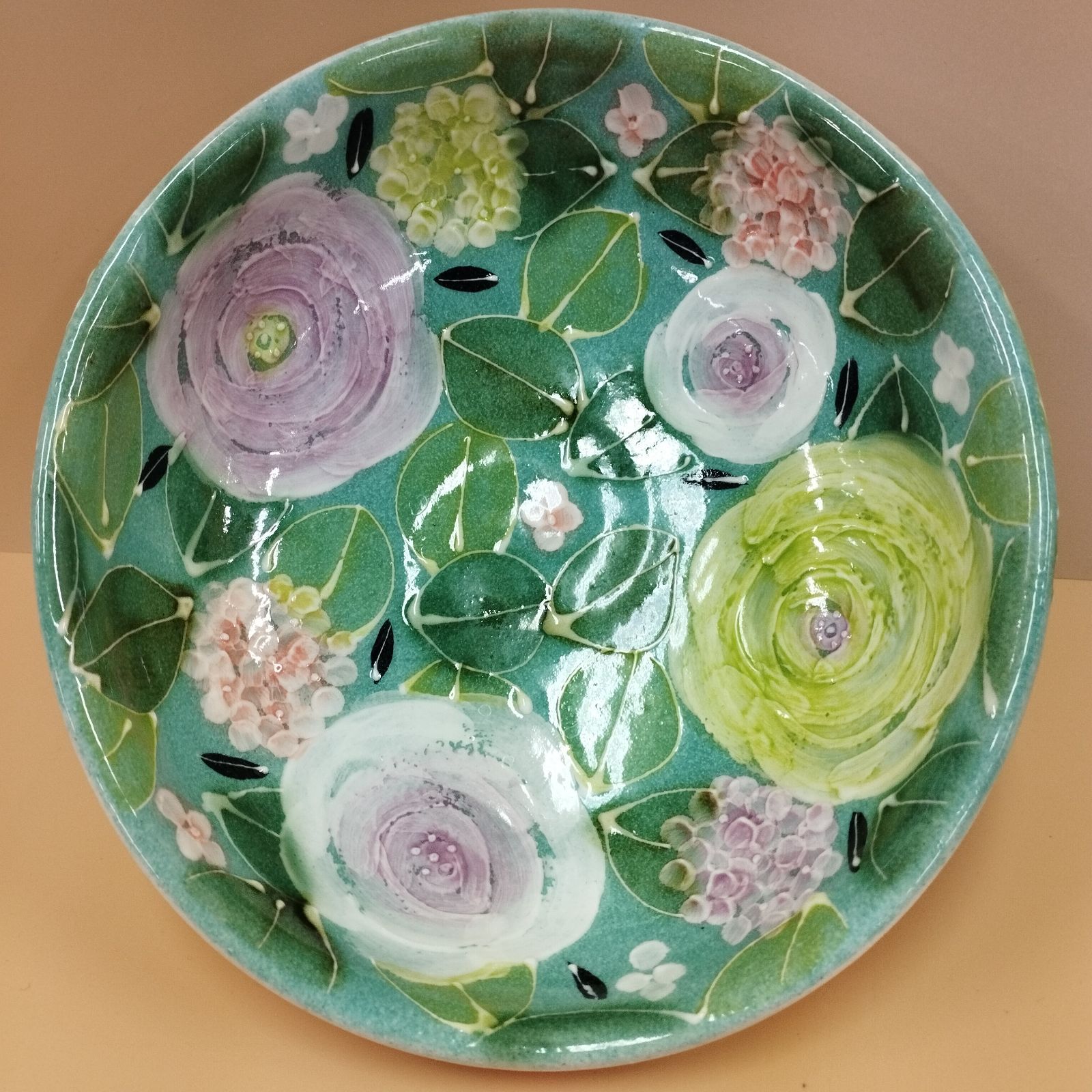 D30336】緑彩ローズ おしゃれ鉢 瀬戸焼 工房「ゆずりは」 - メルカリ