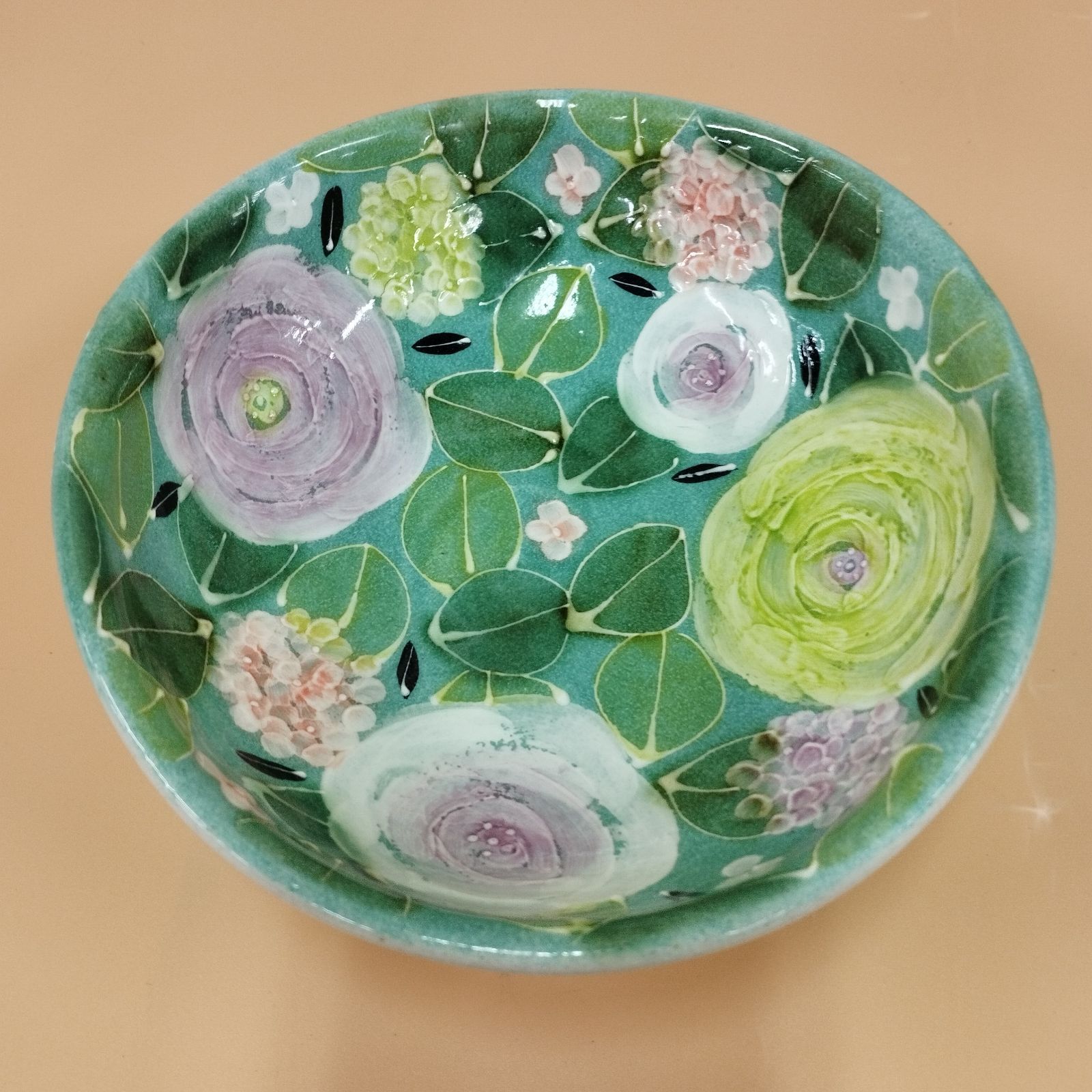 D30336】緑彩ローズ おしゃれ鉢 瀬戸焼 工房「ゆずりは」 - メルカリ