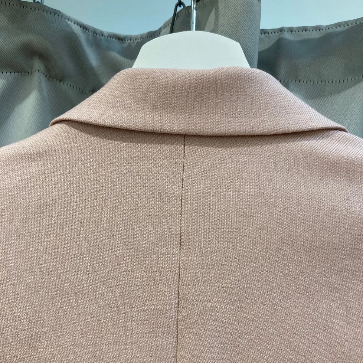 ANAYI アナイ ウールツイルストレッチダブルジャケット ピンク 38