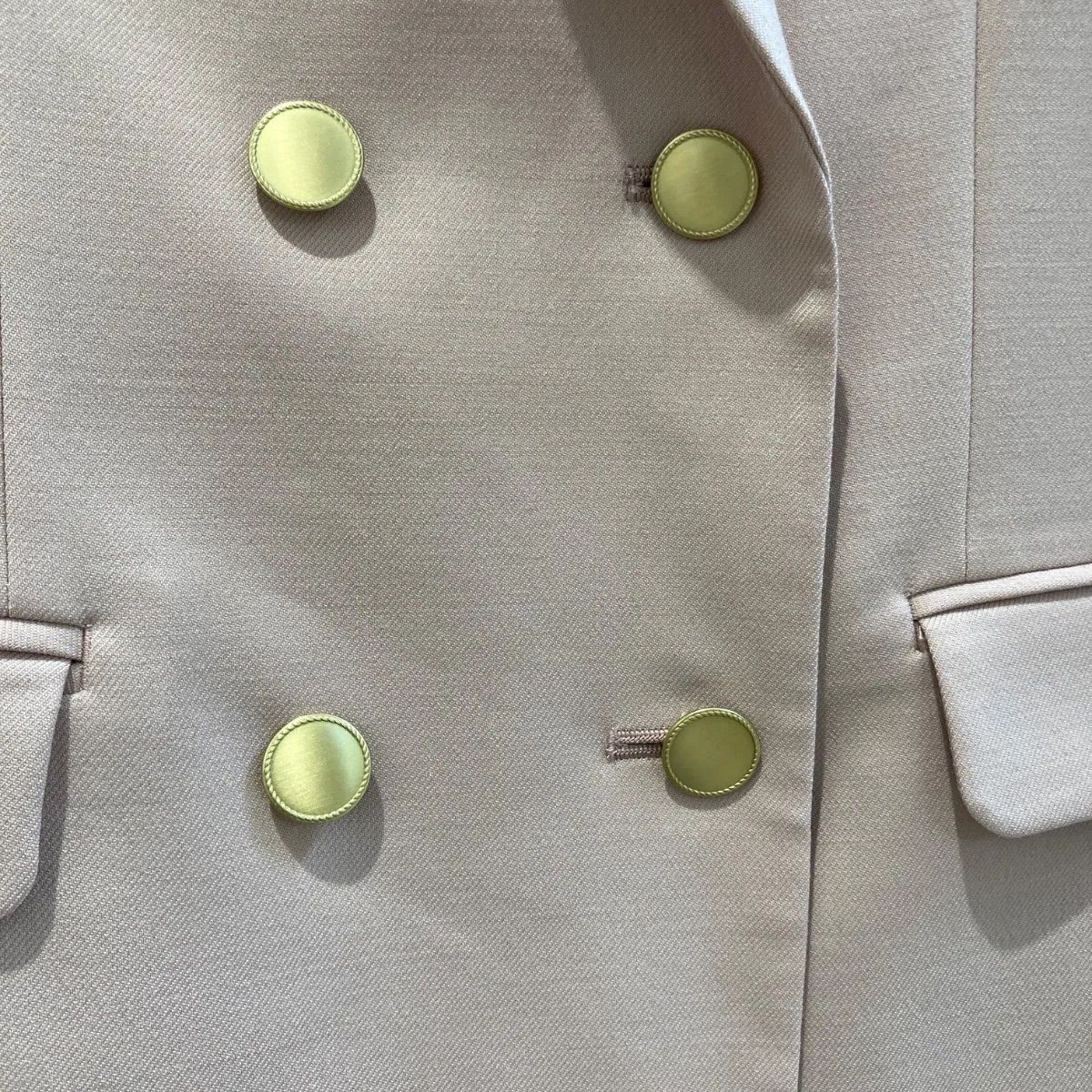 ANAYI アナイ ウールツイルストレッチダブルジャケット ピンク 38