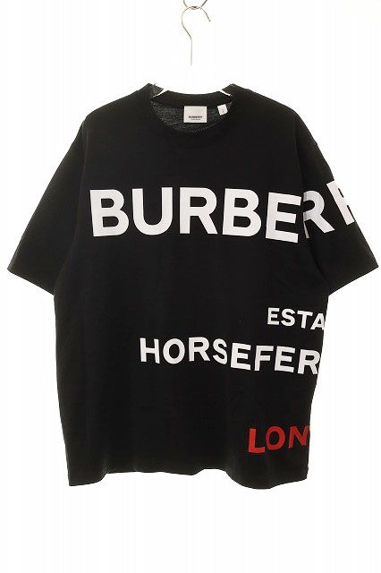 バーバリー　BURBERRY　ホースフェリー　ロゴプリント　長袖シャツ　ブラック 1240001021424_1.jpg