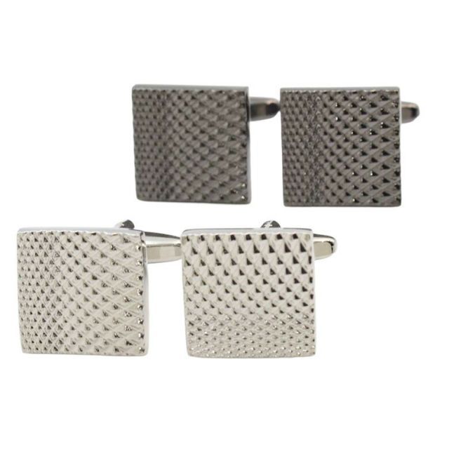 全2色 シルバー ブラック エンボスデザイン スタイリッシュ カフス