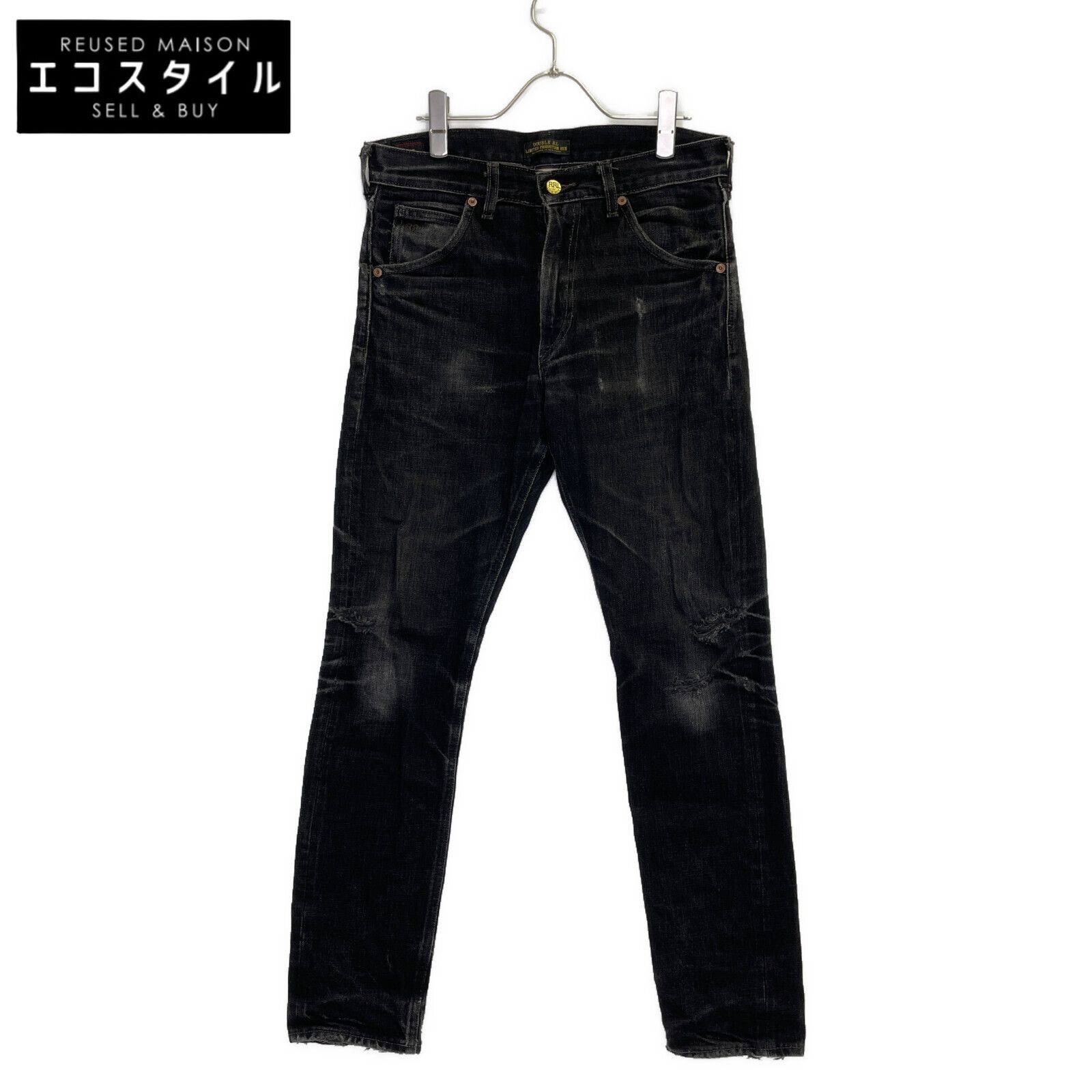 RRL ダブルアールエル ブラック 782866527001 ハイスリム JAPAN WOVEN