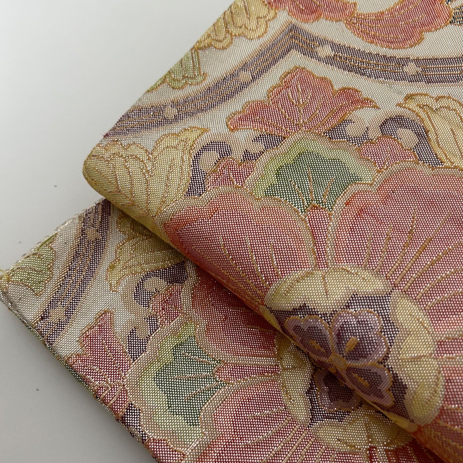 袋帯 正絹 佐賀錦 織柄 美しい更紗文 六通 MA-2694 - メルカリ