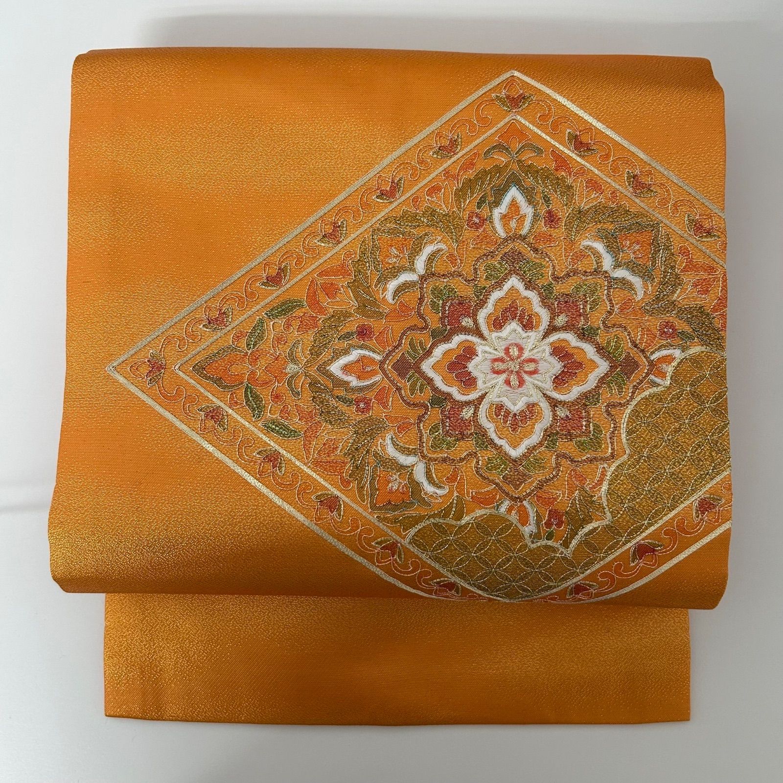 名古屋帯 正絹 銀駒刺繍 正倉院 九寸 MA-2697 - メルカリ