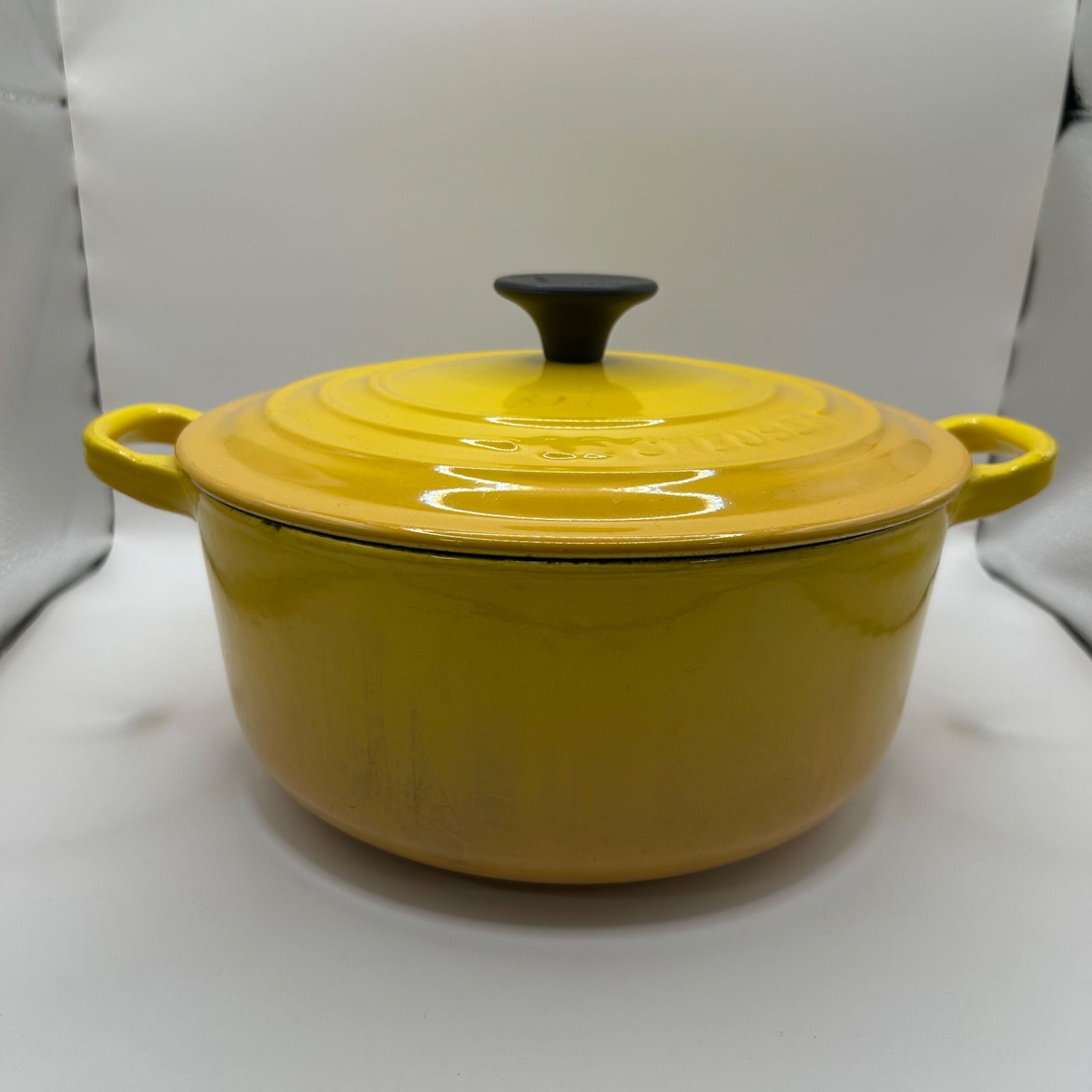 LE CREUSET ルクルーゼ イエロー 両手鍋 20cm - メルカリ