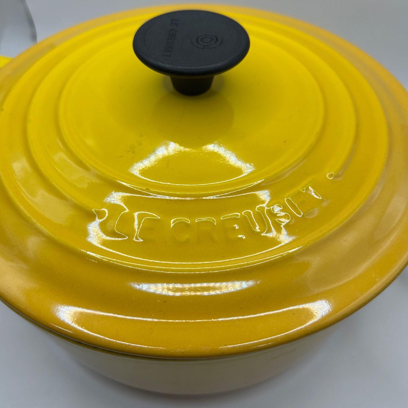 LE CREUSET ルクルーゼ イエロー 両手鍋 20cm - メルカリ