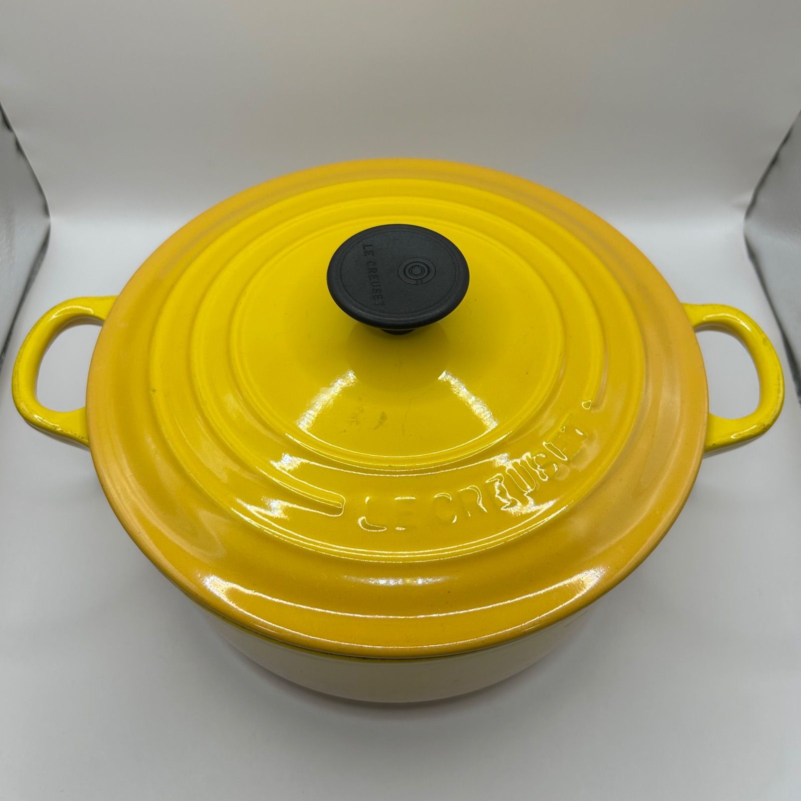 LE CREUSET ルクルーゼ イエロー 両手鍋 20cm - メルカリ