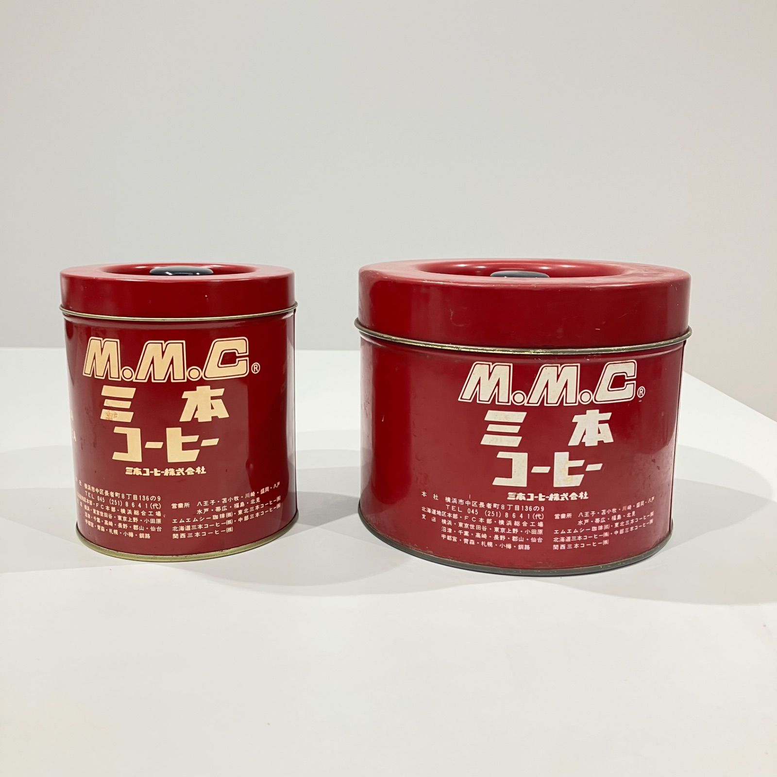 三本コーヒー レトロ缶 空き缶 インテリア 昭和レトロ - メルカリ