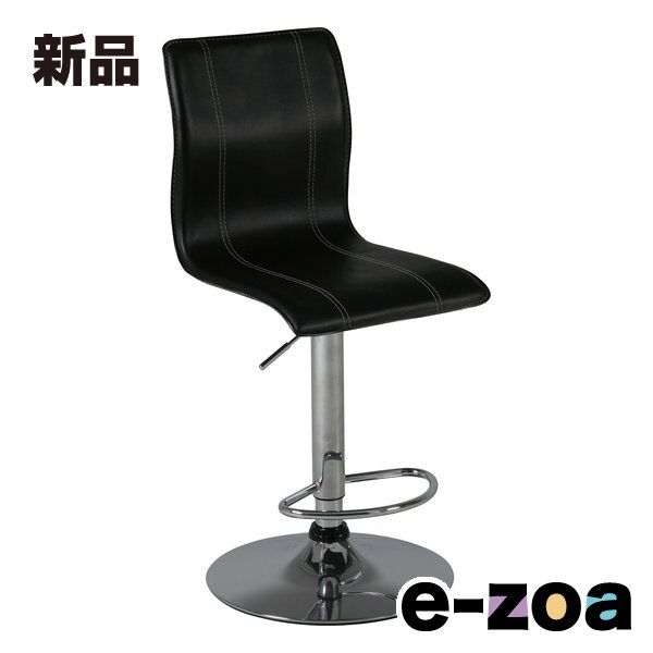 不二貿易 フジボウエキ カウンターチェアー ハイ ブラック H-1012BK (2542884)