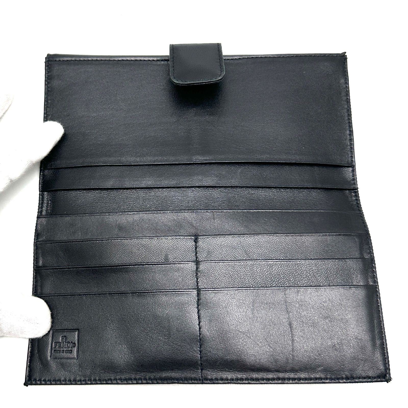 楠本質店/元住吉】フェンディ FENDI 長財布 キャンバス生地 レザー