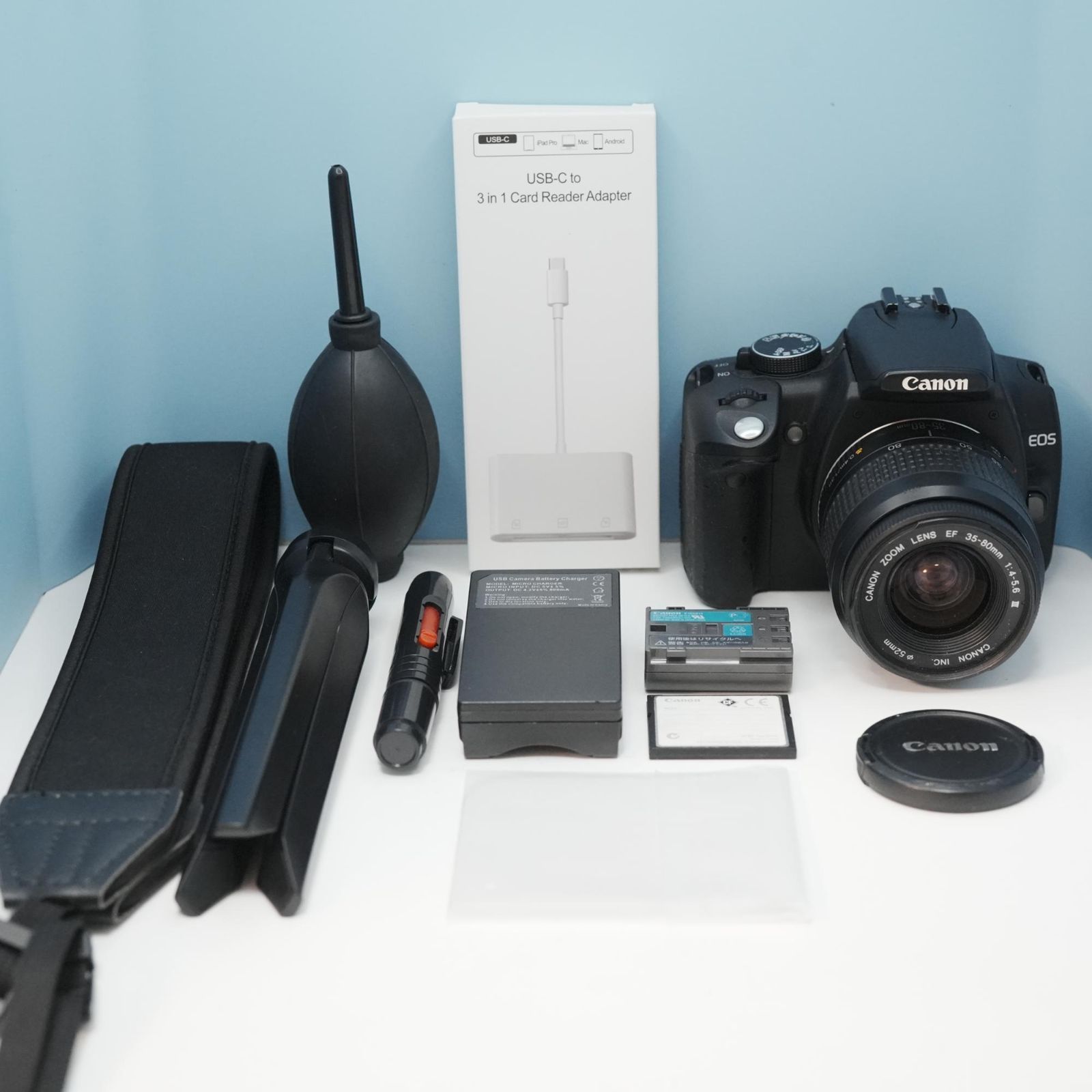 Canon EOS kiss Digital N 一眼レフ スマホ転送OK フルセット a5497