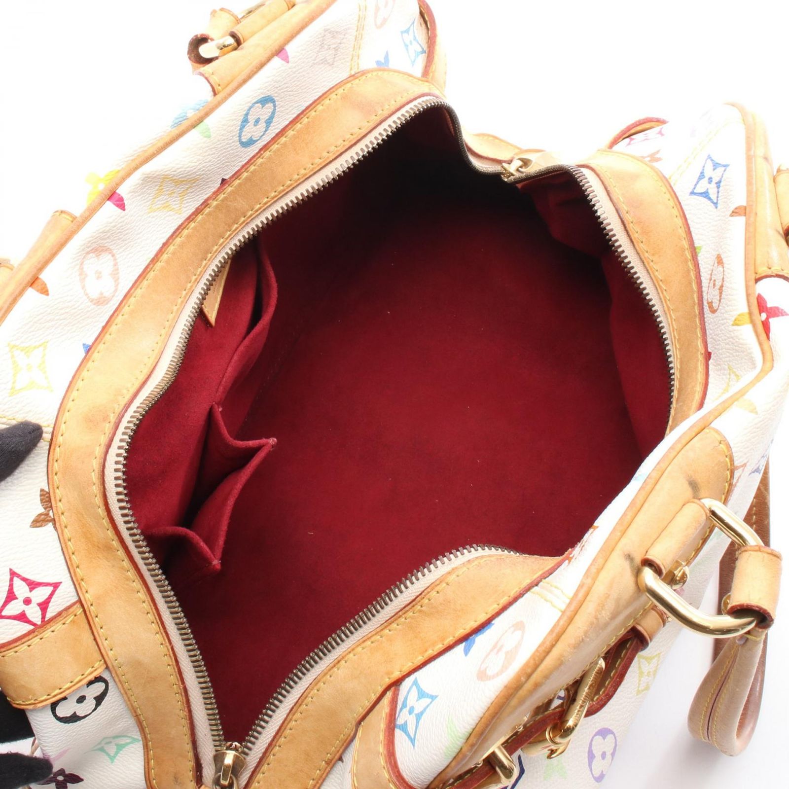 ルイ・ヴィトン LOUIS VUITTON クラウディア モノグラムマルチカラー ブロン ハンドバッグ バッグ PVCコーティングキャンバス レザー レディース ホワイト系 M40193 【中古】 ルイ・ヴィトン LOUIS VUITTON ハンドバッグ クラウディア モノグラム