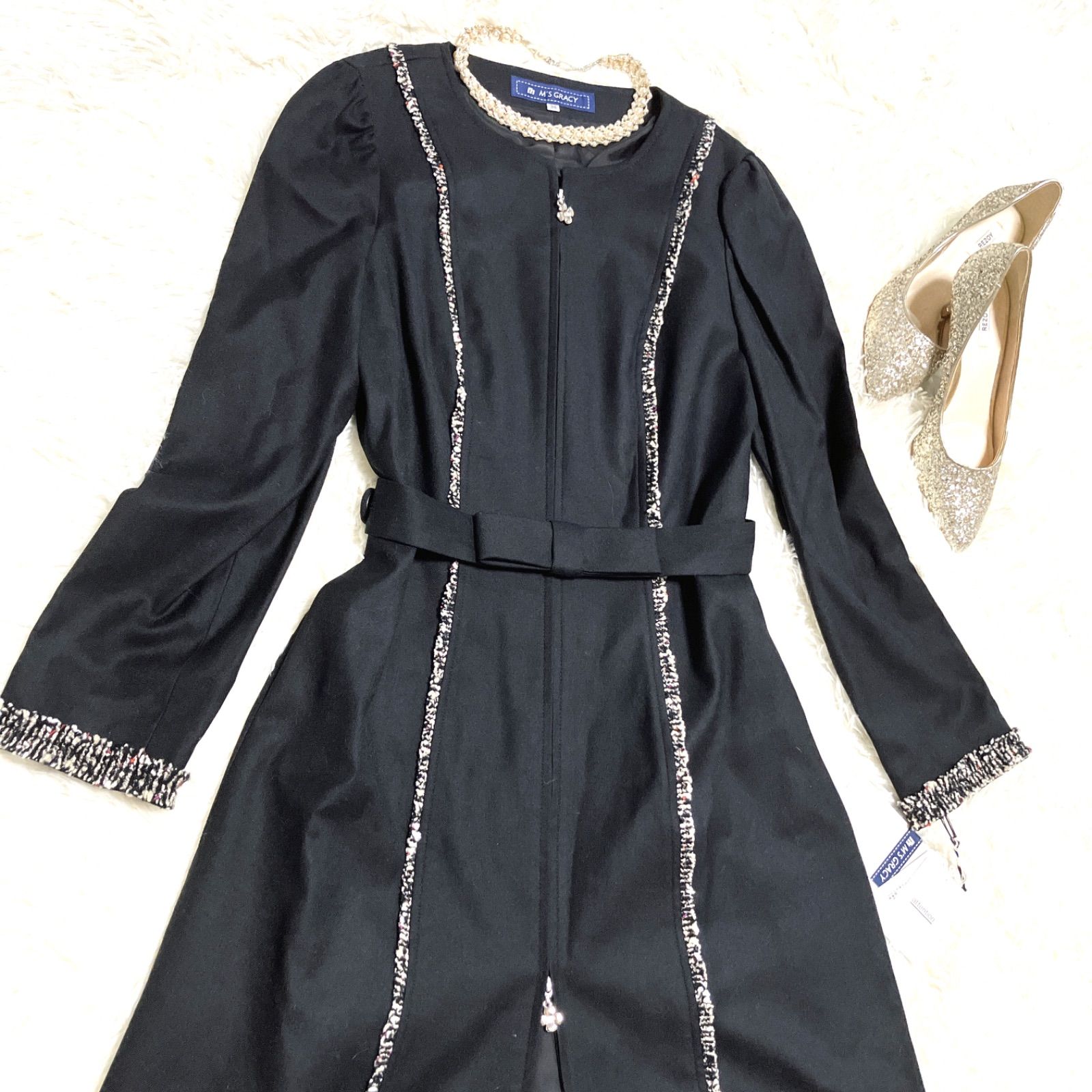 タグ付き未使用品】M'S GRACY エムズグレイシー ノーカラーコート